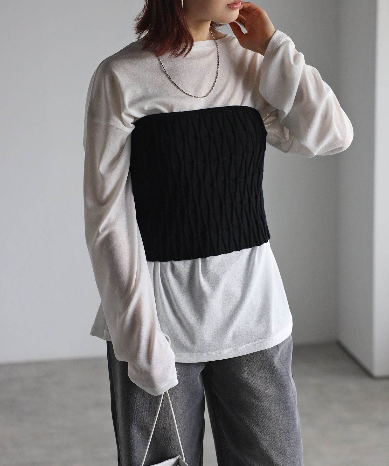 Bonjour Sagan Frill Sheer Cut Sew
