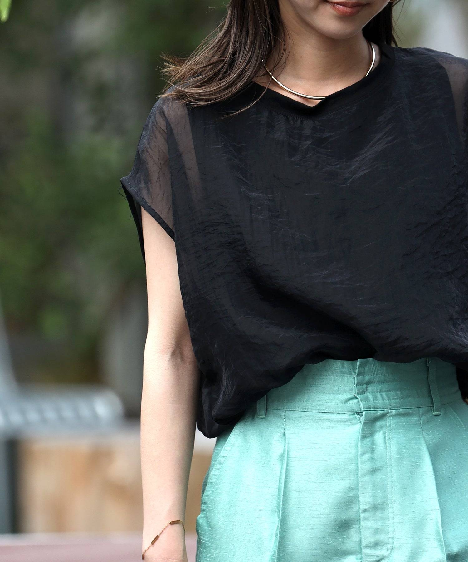 Bonjour Sagan Layered Sheer French Pullover