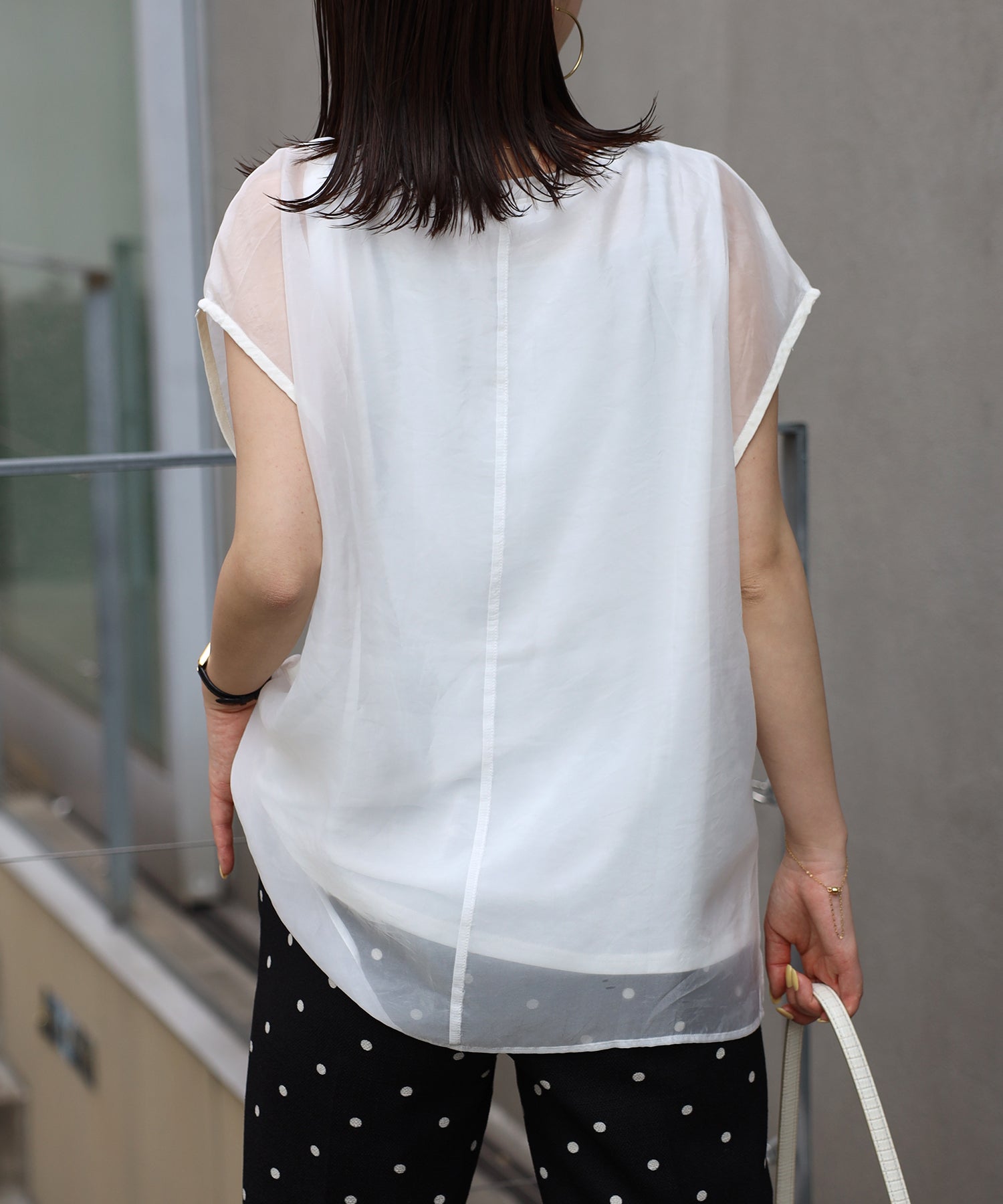 Bonjour Sagan Layered Sheer French Pullover
