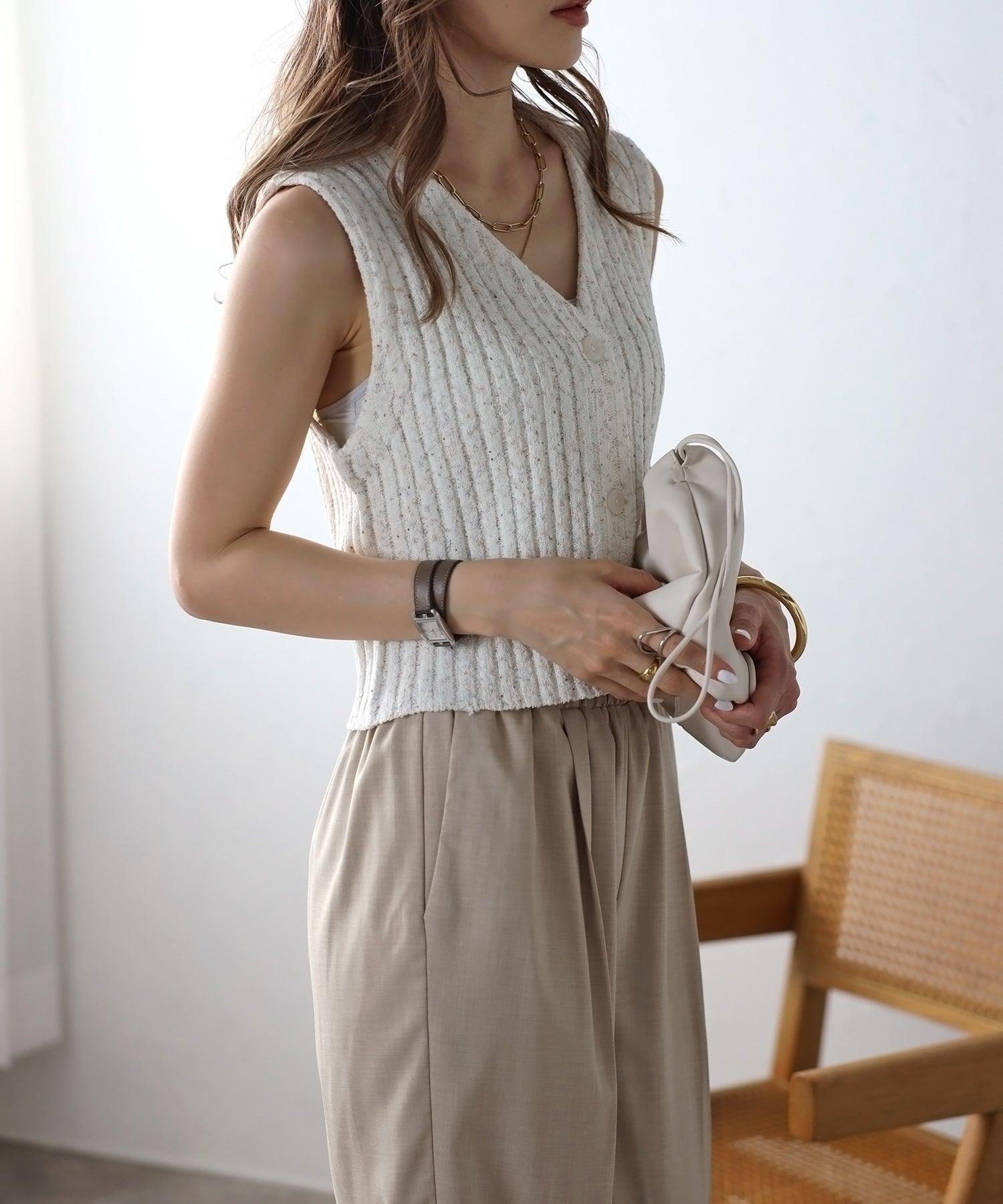 Bonjour Sagan Wide Rib Mix Knit Vest