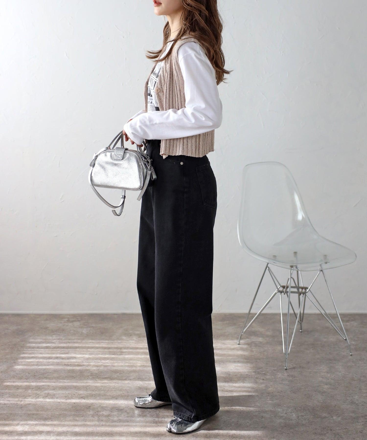 Bonjour Sagan Wide Rib Mix Knit Vest
