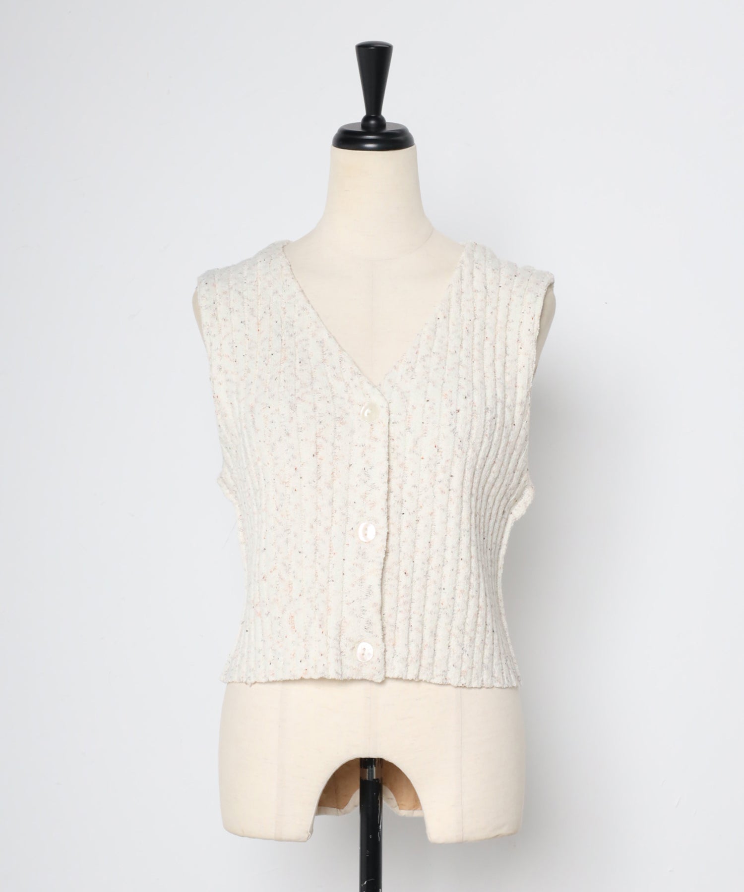 Bonjour Sagan Wide Rib Mix Knit Vest