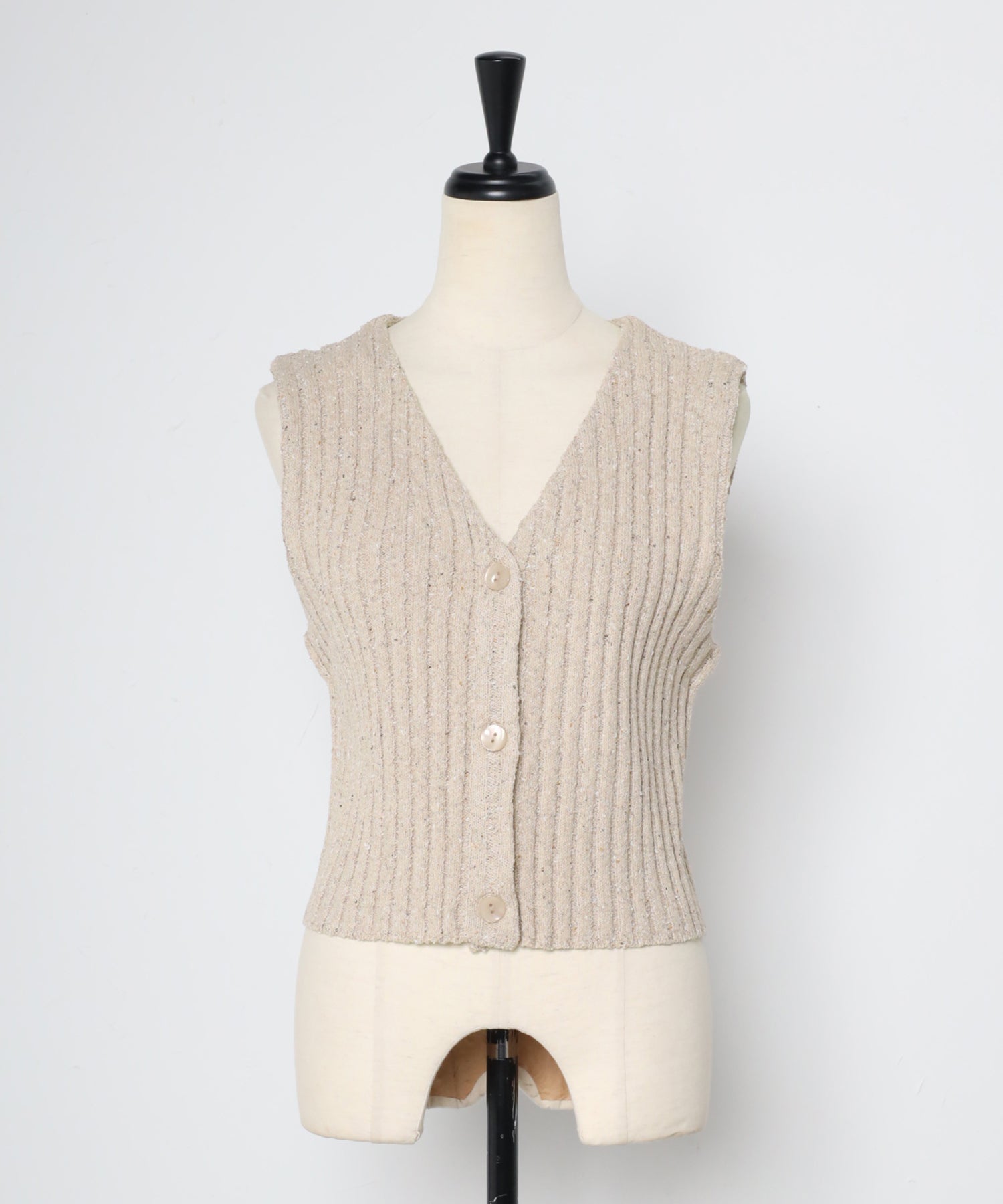 Bonjour Sagan Wide Rib Mix Knit Vest