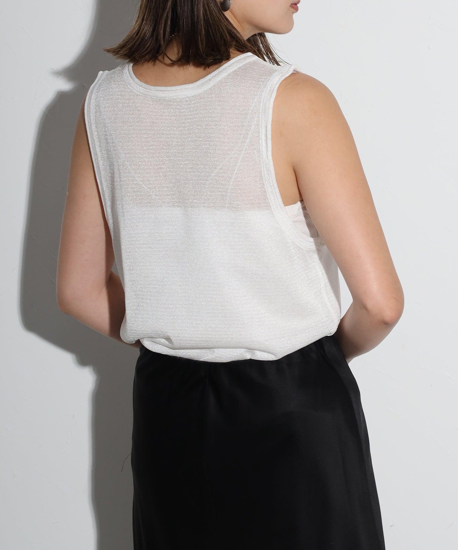 Bonjour Sagan Sheer Knit Tank