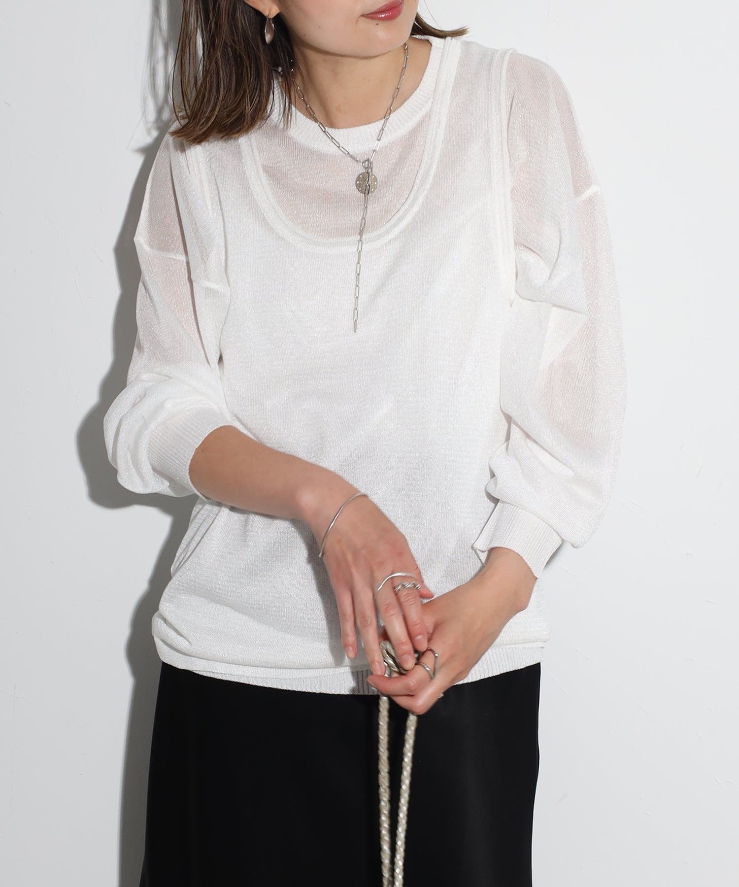 Bonjour Sagan Sheer Knit Tank