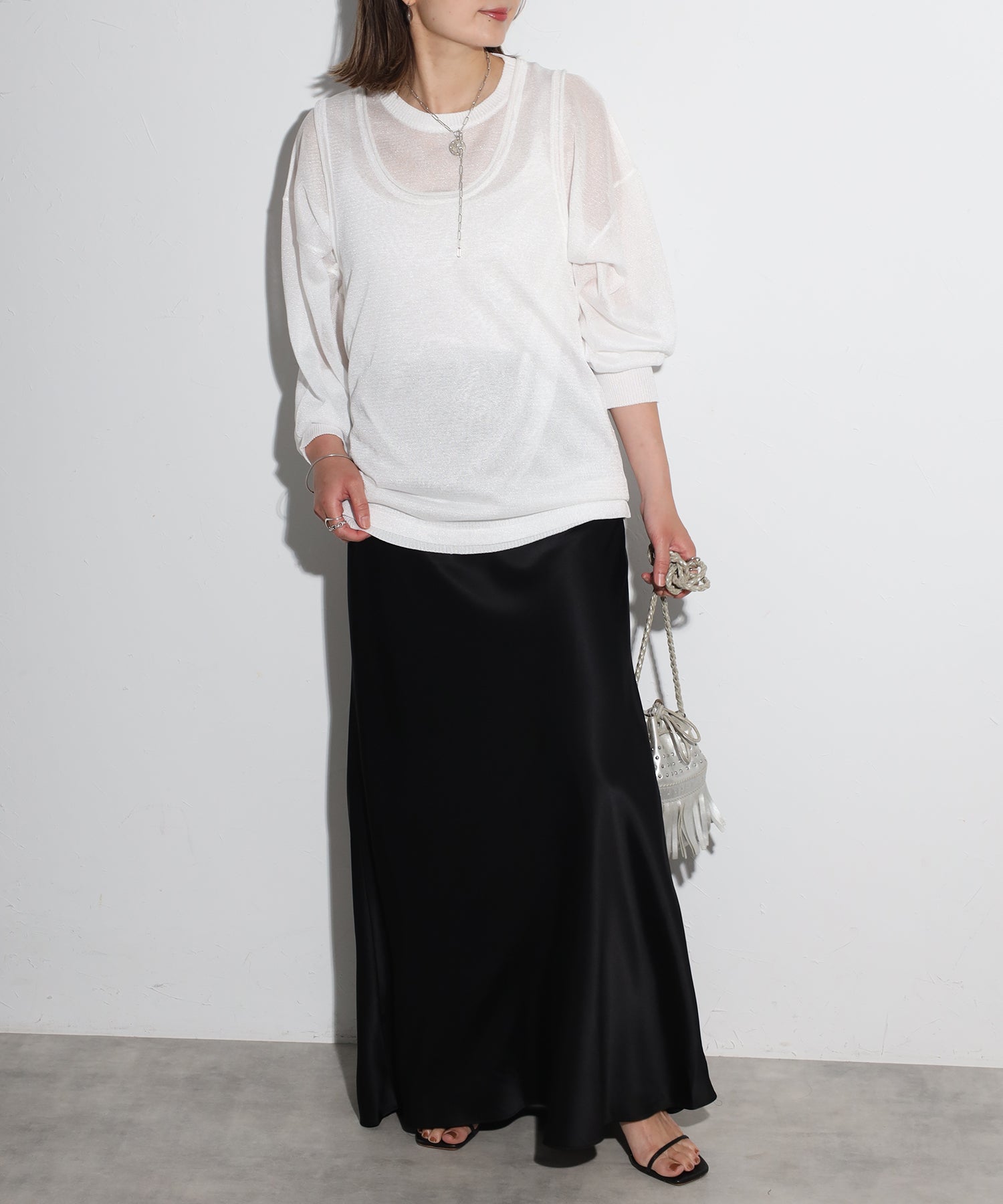 Bonjour Sagan Sheer Knit Tank