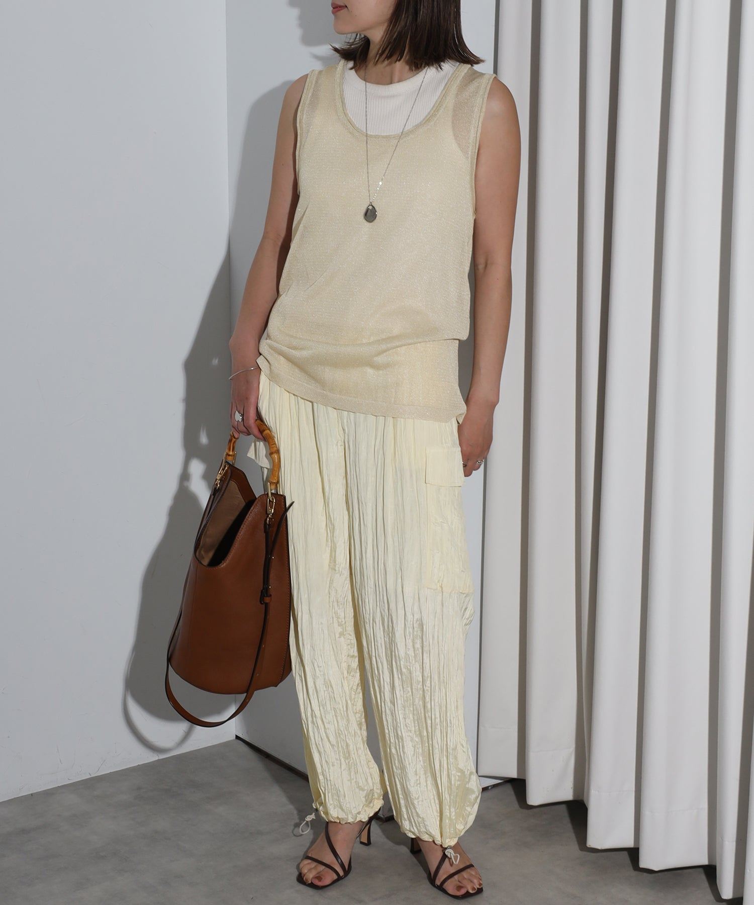 Bonjour Sagan Sheer Knit Tank