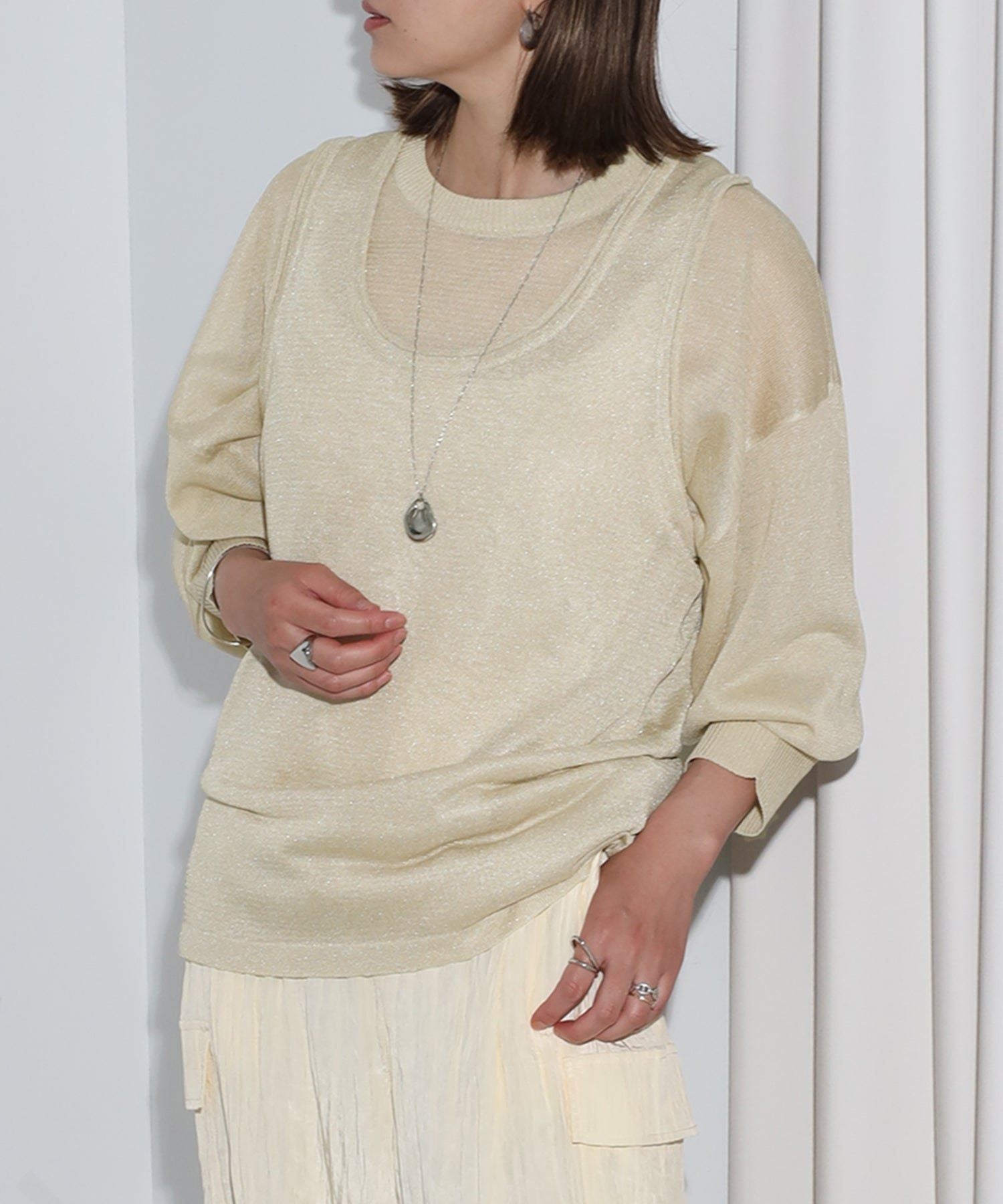 Bonjour Sagan Sheer Knit Tank