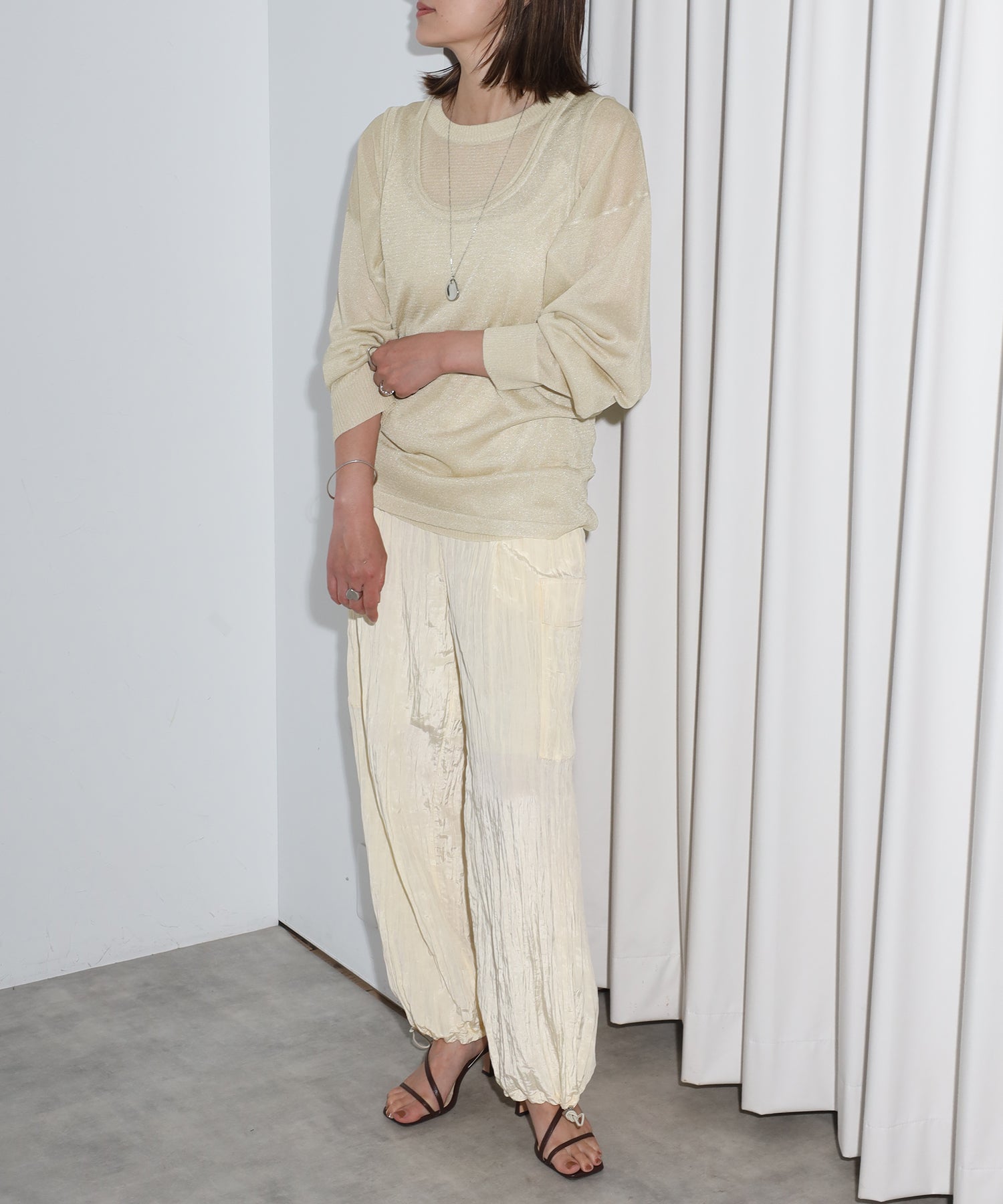 Bonjour Sagan Sheer Knit Tank