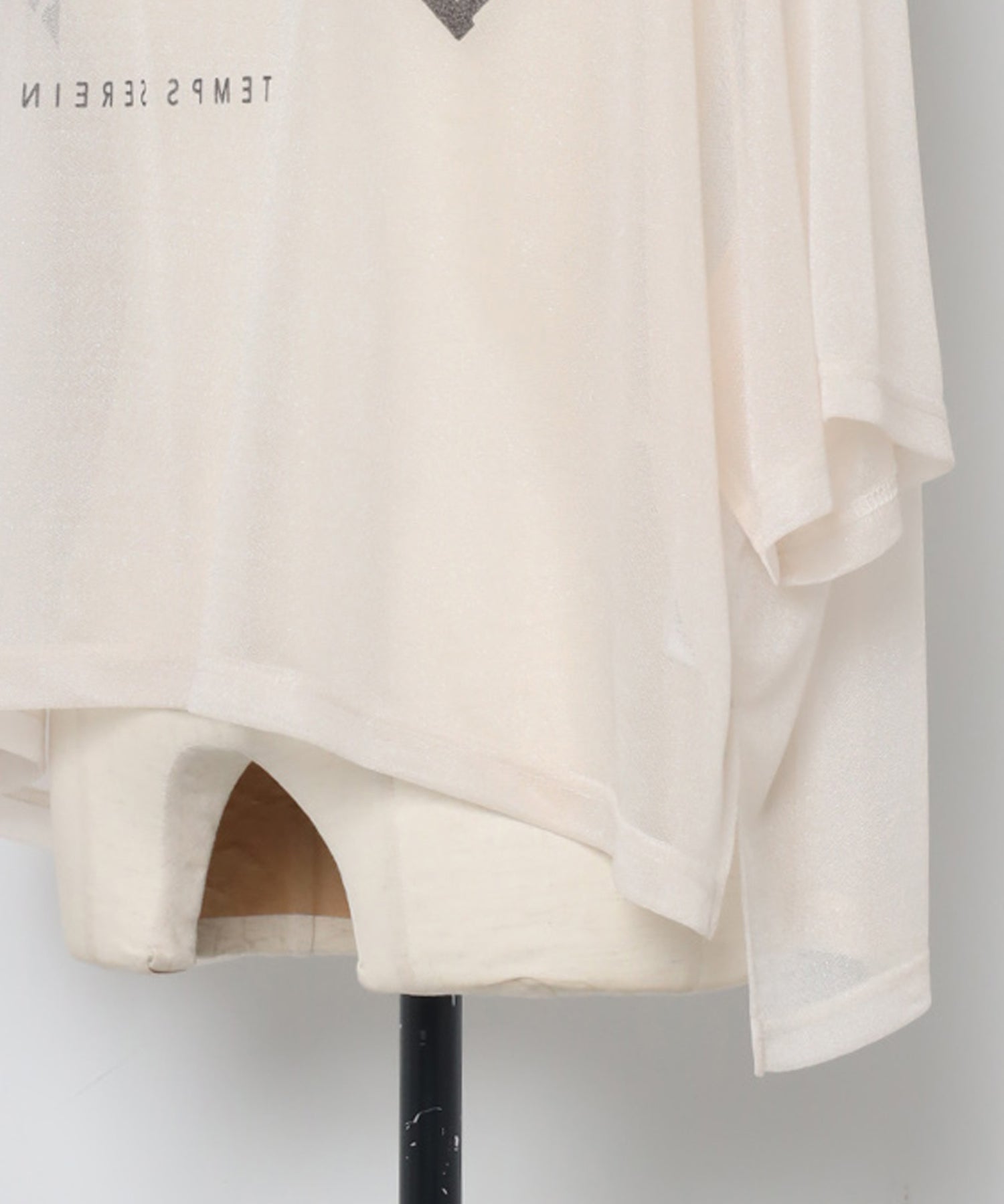 Bonjour Sagan BONJOUR SAGAN Inverted Logo Sheer T-Shirt