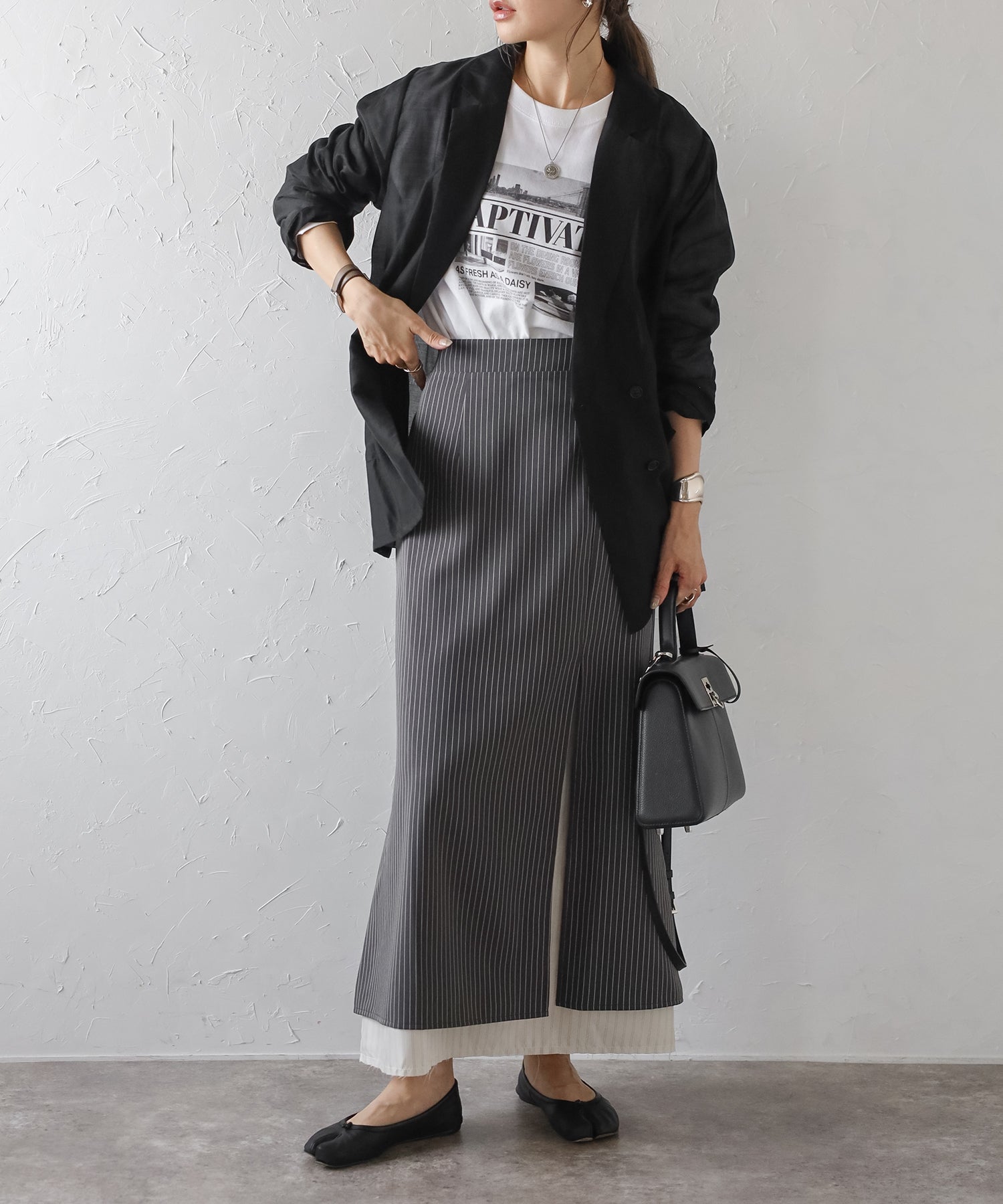 ボンジュールサガン BONJOUR SAGAN シアーダブルテーラードジャケット