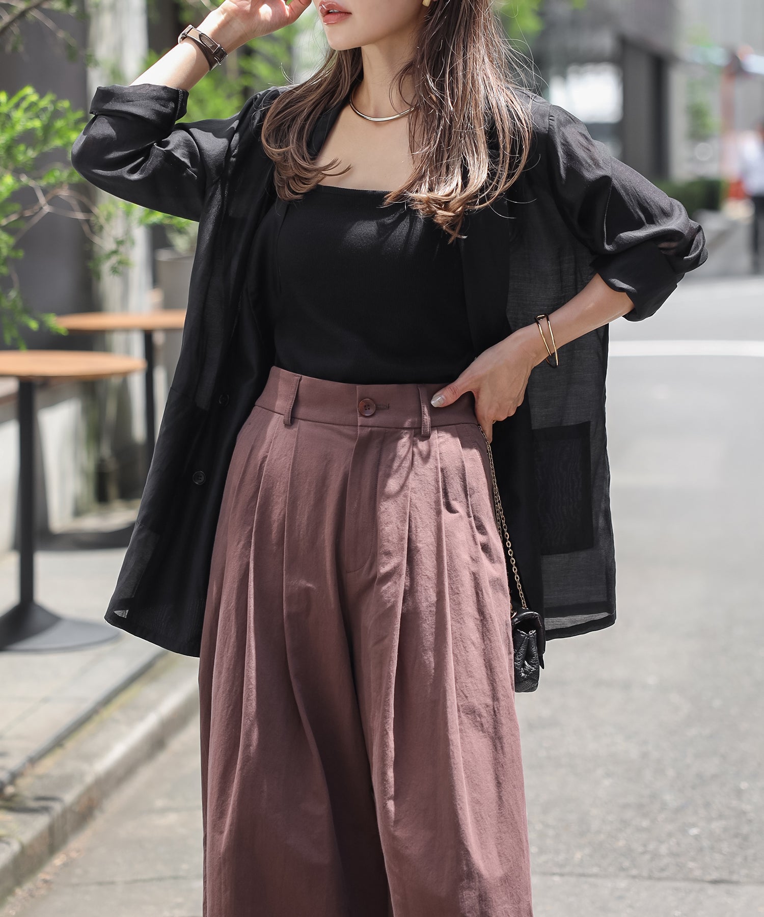 ボンジュールサガン BONJOUR SAGAN シアーダブルテーラードジャケット