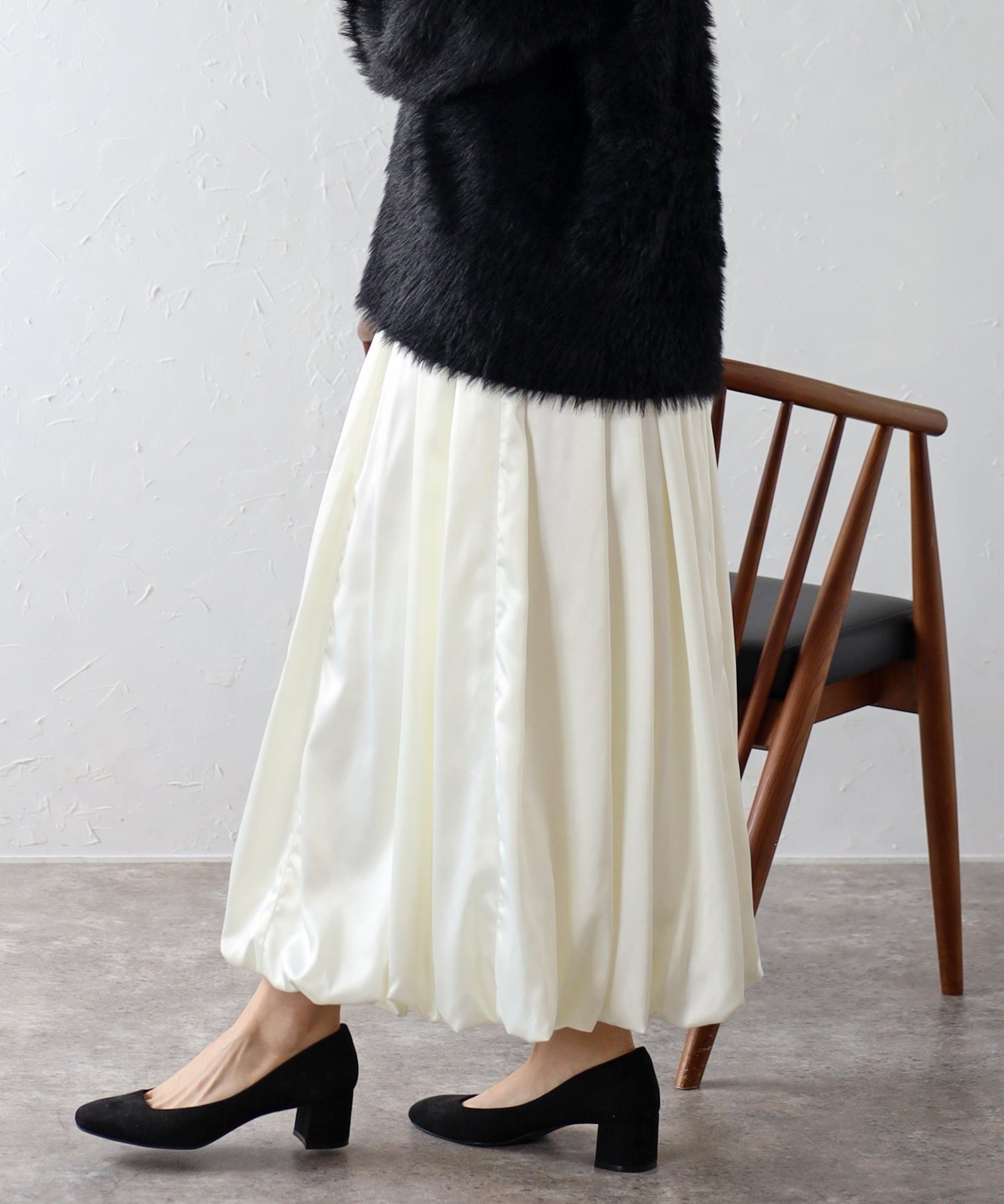 Bonjour Sagan Satin Balloon Skirt