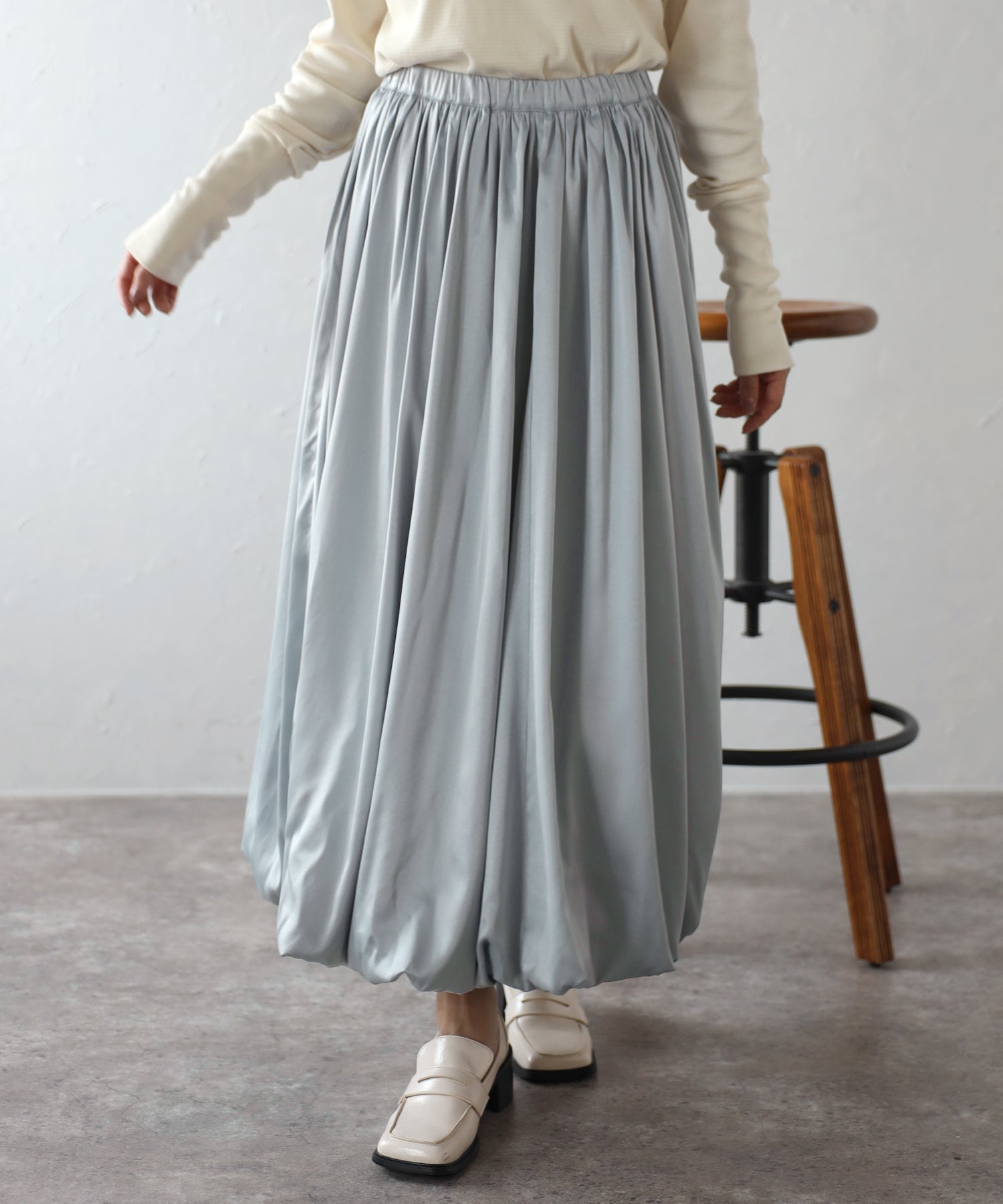 Bonjour Sagan Satin Balloon Skirt