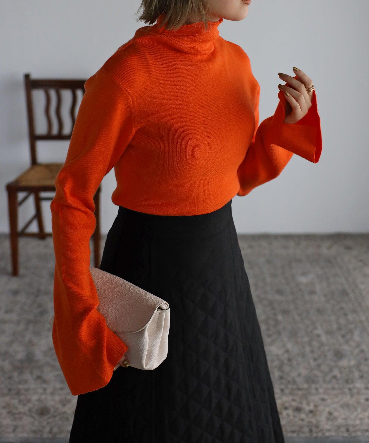 ボンジュールサガン BONJOUR SAGAN 袖スリットハイネックニット