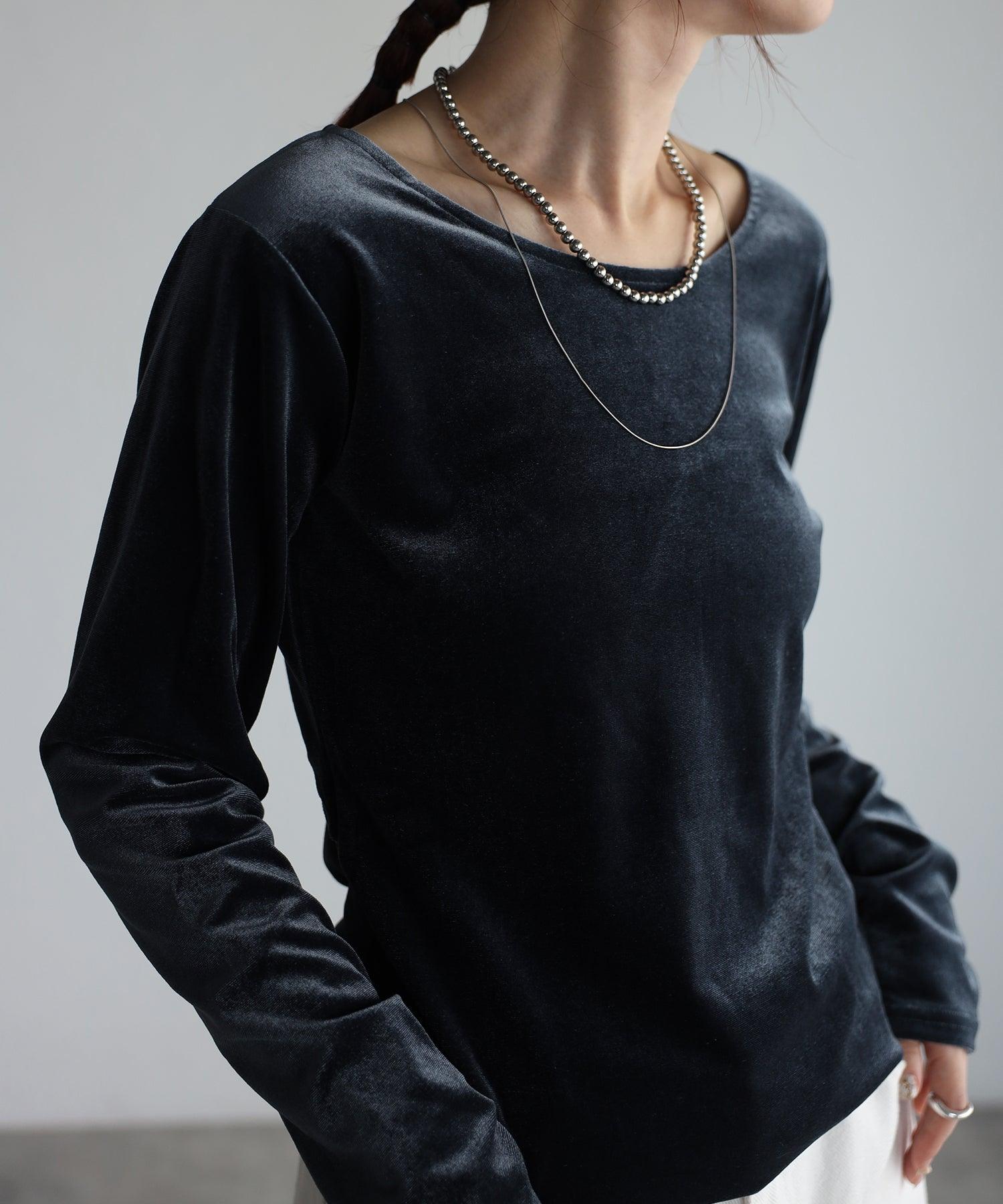 Bonjour Sagan Back Open Velour Pullover