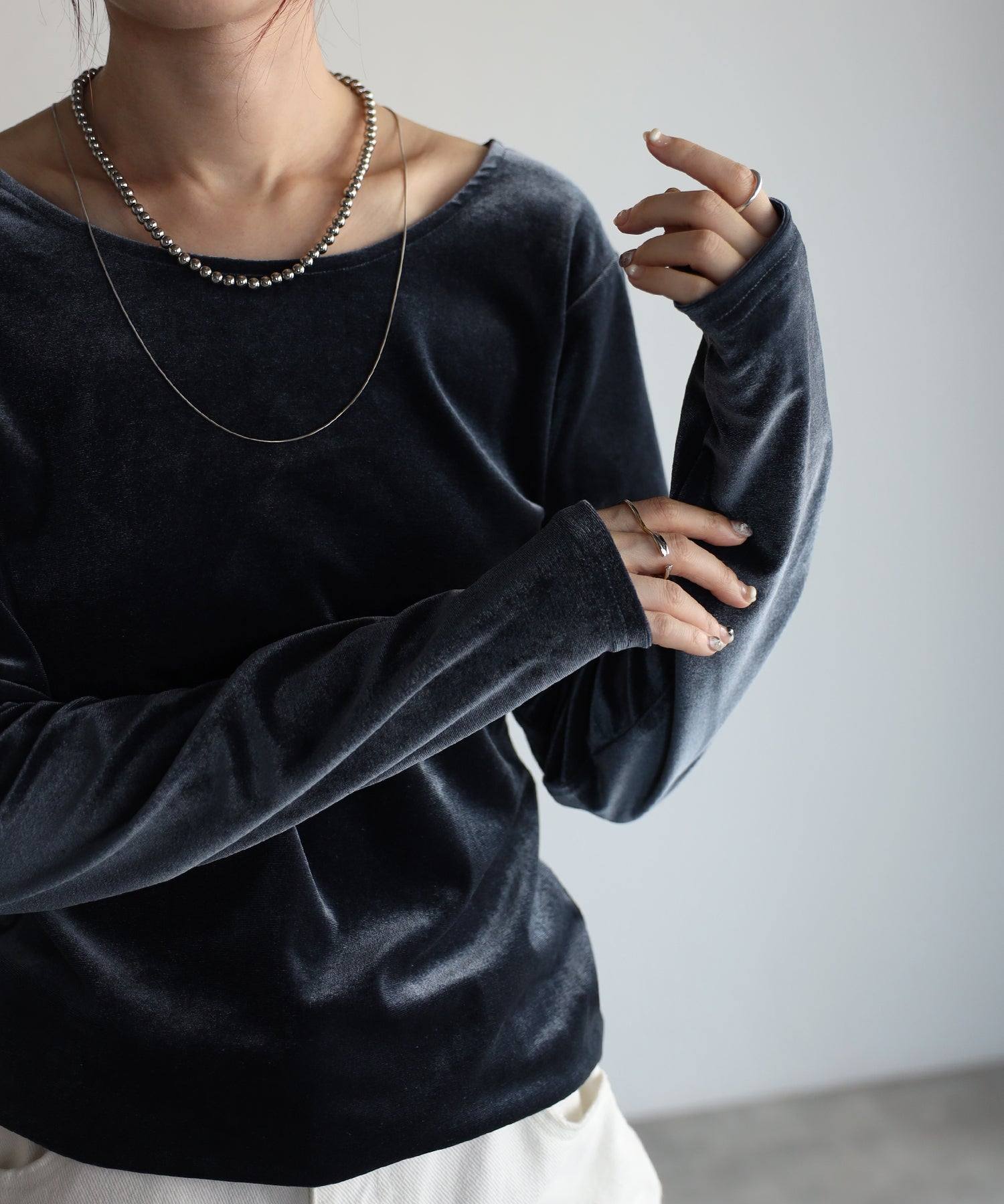 Bonjour Sagan Back Open Velour Pullover