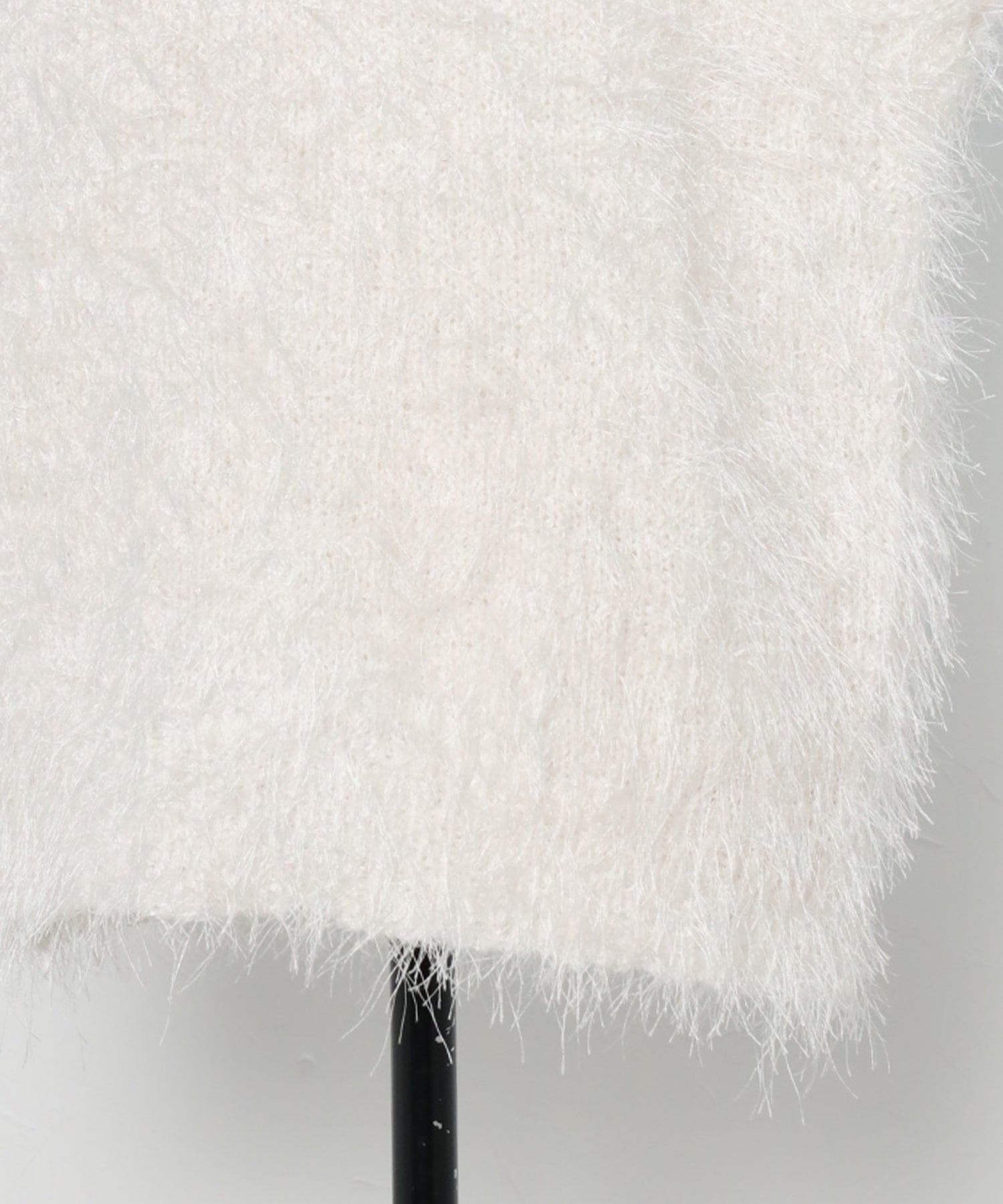 ボンジュールサガン BONJOUR SAGAN feather Vneck vest / フェザーVネックベスト