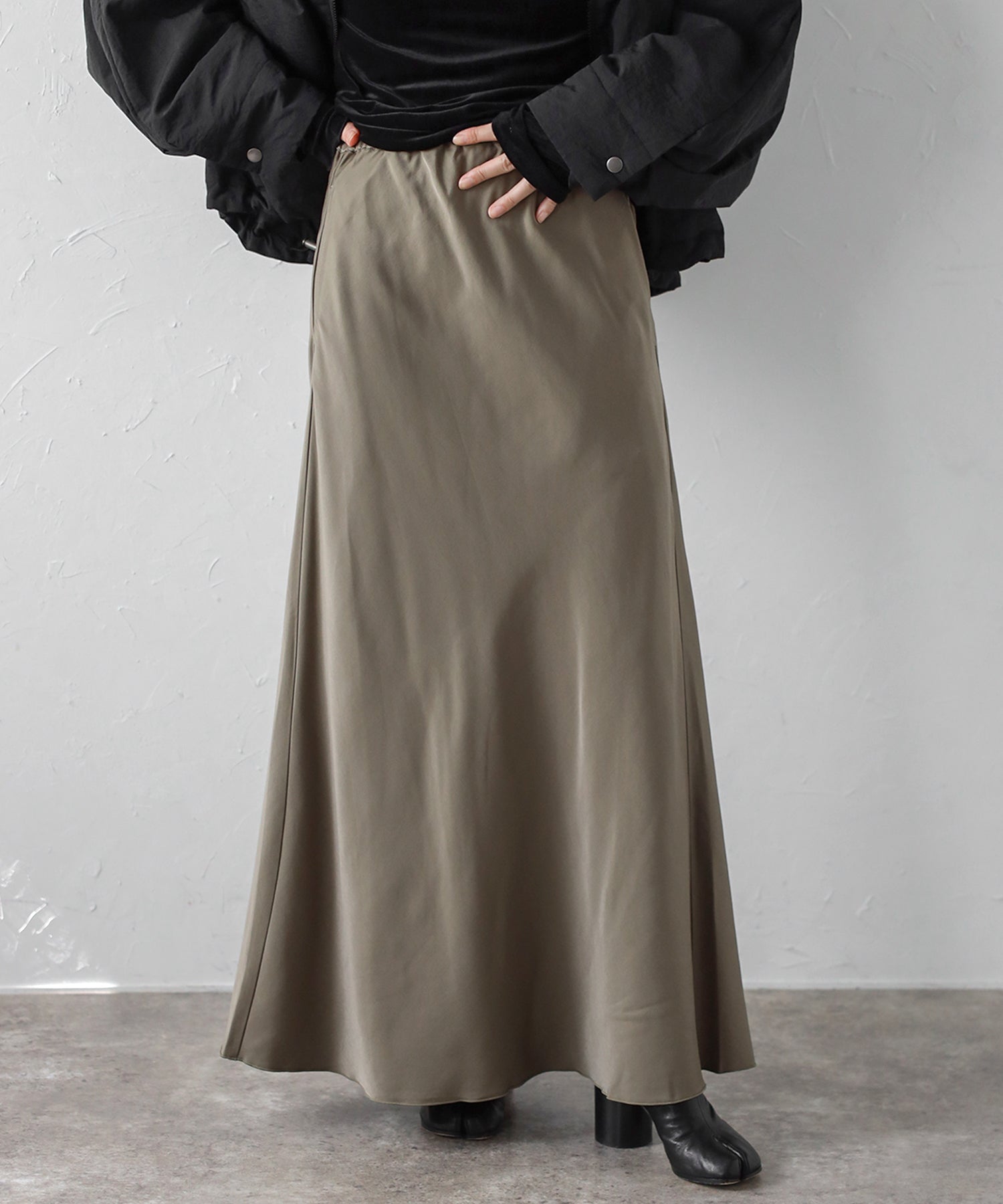 Bonjour Sagan Waist Elastic Matte Satin Skirt