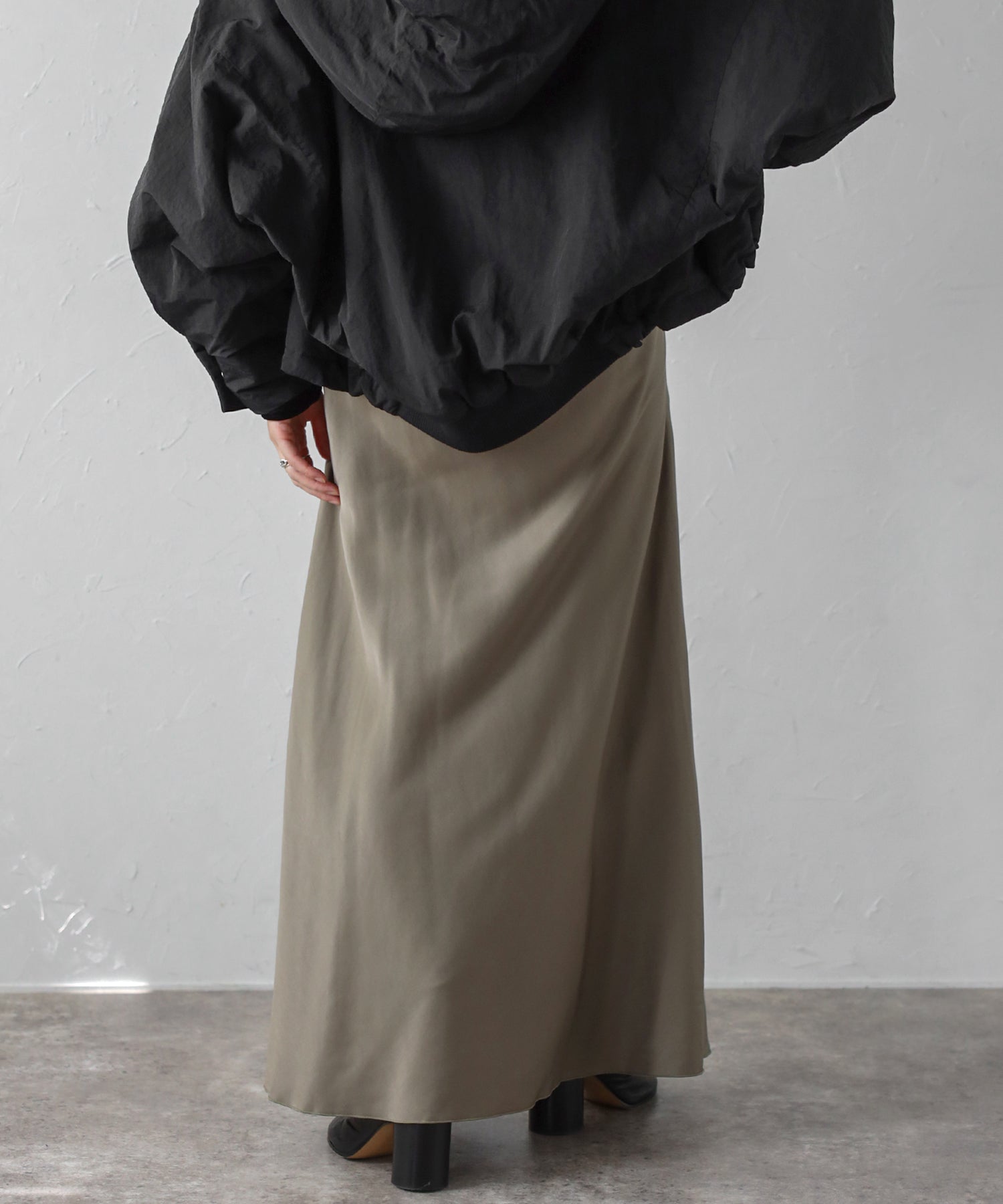Bonjour Sagan Waist Elastic Matte Satin Skirt