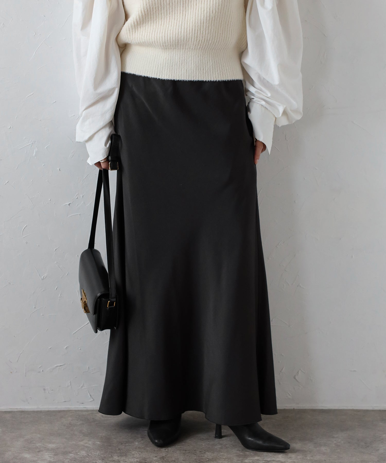 Bonjour Sagan Waist Elastic Matte Satin Skirt