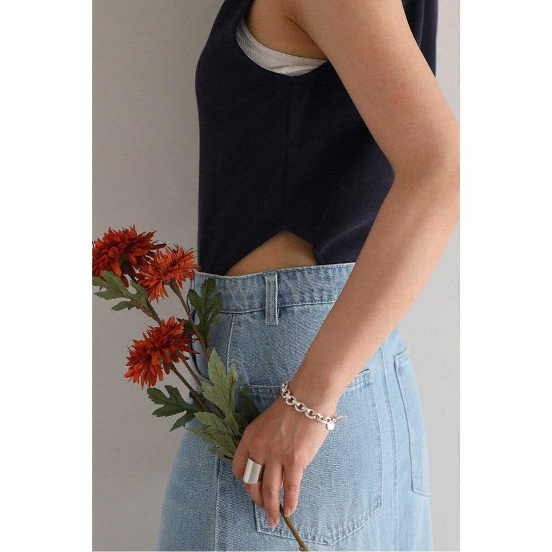 ボンジュールサガン BONJOUR SAGAN polo knit sleeveless body suit / ポロニットノースリボディースーツ （NAVY） NAVY