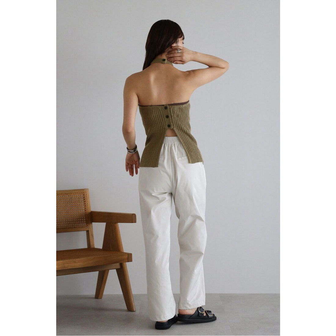 ボンジュールサガン BONJOUR SAGAN classy parachute pants / 綺麗見えパラシュートパンツ （ECRU） ECRU