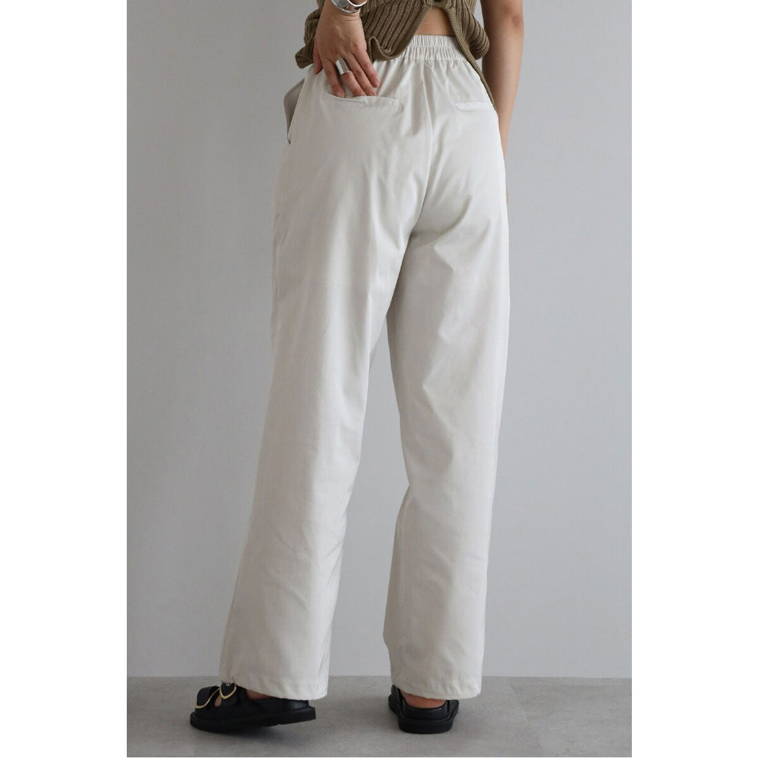 ボンジュールサガン BONJOUR SAGAN classy parachute pants / 綺麗見えパラシュートパンツ （ECRU） ECRU