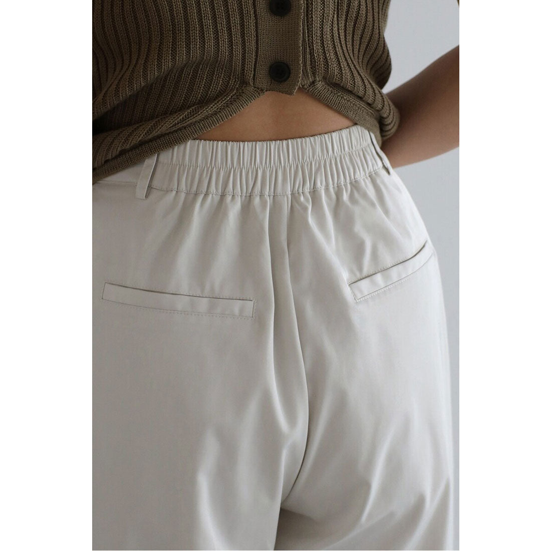 ボンジュールサガン BONJOUR SAGAN classy parachute pants / 綺麗見えパラシュートパンツ （ECRU） ECRU
