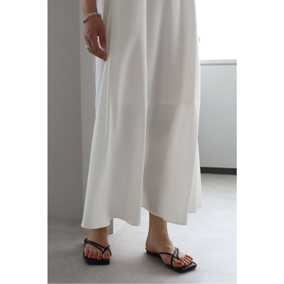 ボンジュールサガン BONJOUR SAGAN satin camisole one piece with choker / チョーカー付きサテンキャミワンピース （OFF-WHITE） OFF-WHITE