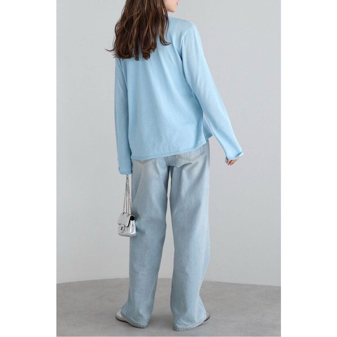 ボンジュールサガン BONJOUR SAGAN 【接触冷感・UVカット】スリットスリーブカーディガン （LIGHT-BLUE） LIGHT-BLUE