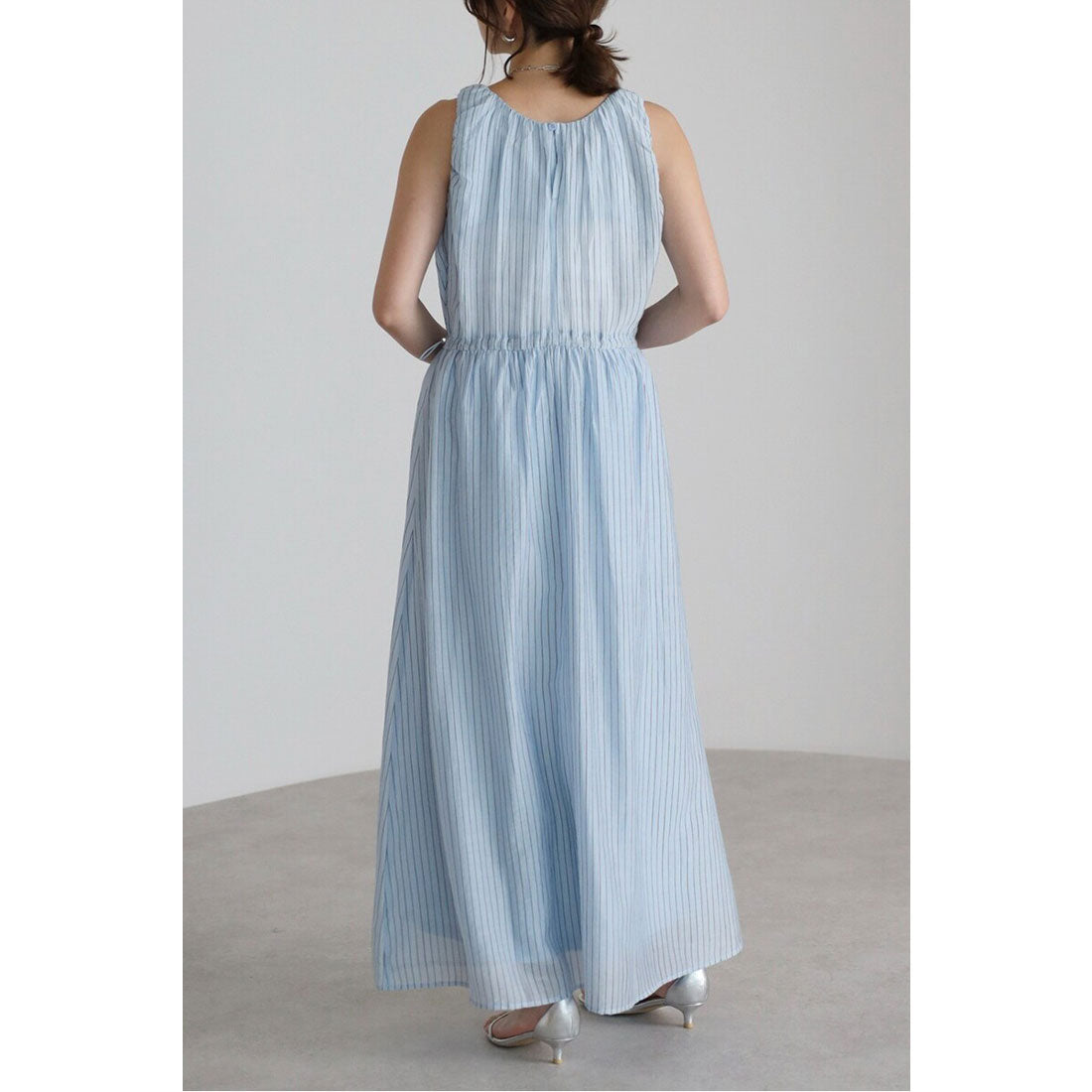ボンジュールサガン BONJOUR SAGAN ウエストシェイプストライプワンピース （LIGHT-BLUE） LIGHT-BLUE
