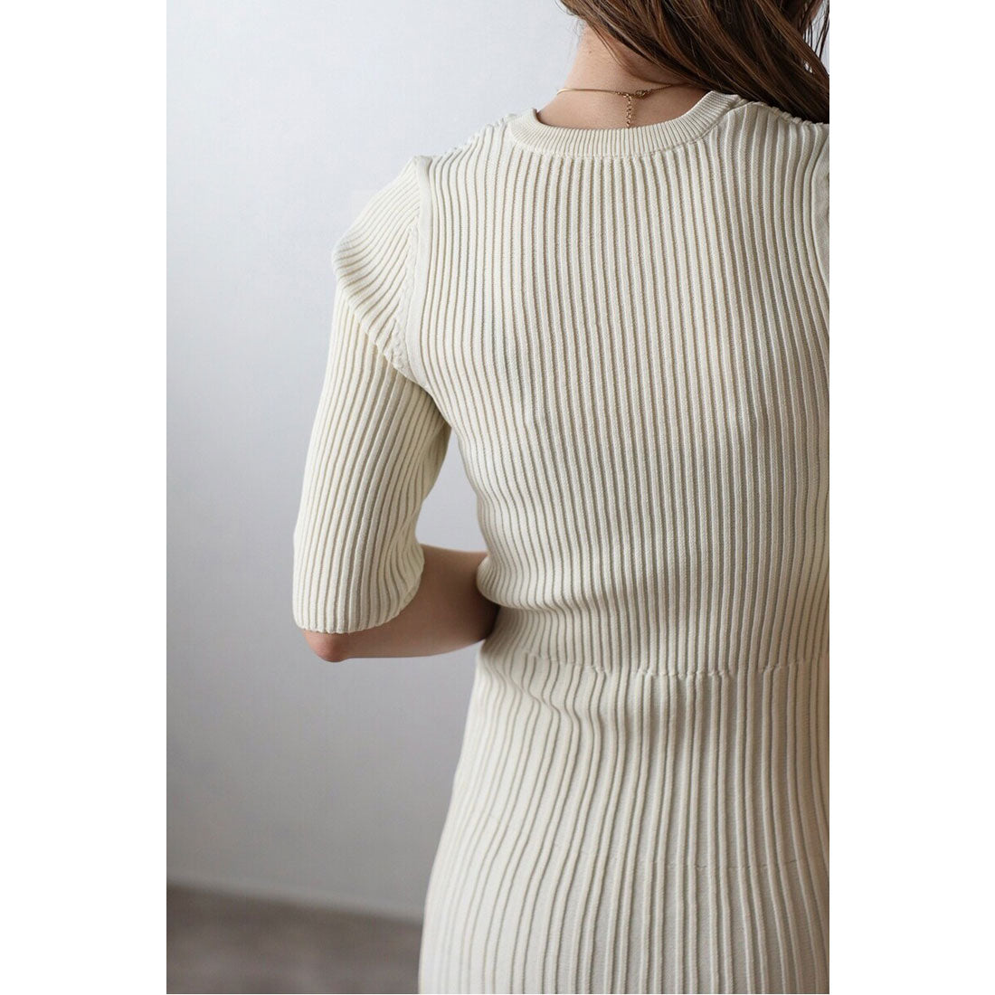 ボンジュールサガン BONJOUR SAGAN 切替リブロングワンピース （NAVY） NAVY