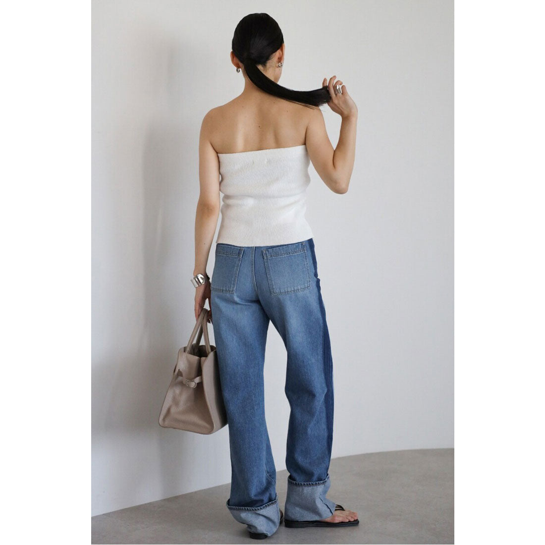 ボンジュールサガン BONJOUR SAGAN mini pocket knit bustier / ミニポケットニットビスチェ （OFF-WHITE） OFF-WHITE