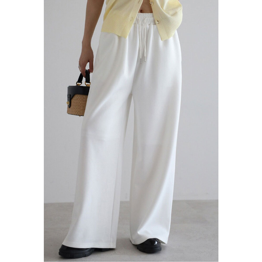 ボンジュールサガン BONJOUR SAGAN marshmallow sweat straight pants / マシュマロスウェットストレートパンツ （OFF-WHITE） OFF-WHITE