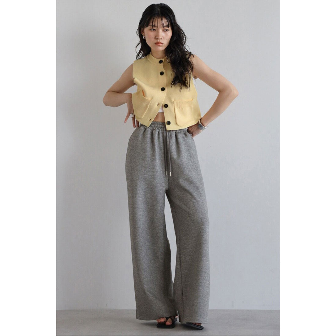 ボンジュールサガン BONJOUR SAGAN marshmallow sweat straight pants / マシュマロスウェットストレートパンツ （OFF-WHITE） OFF-WHITE