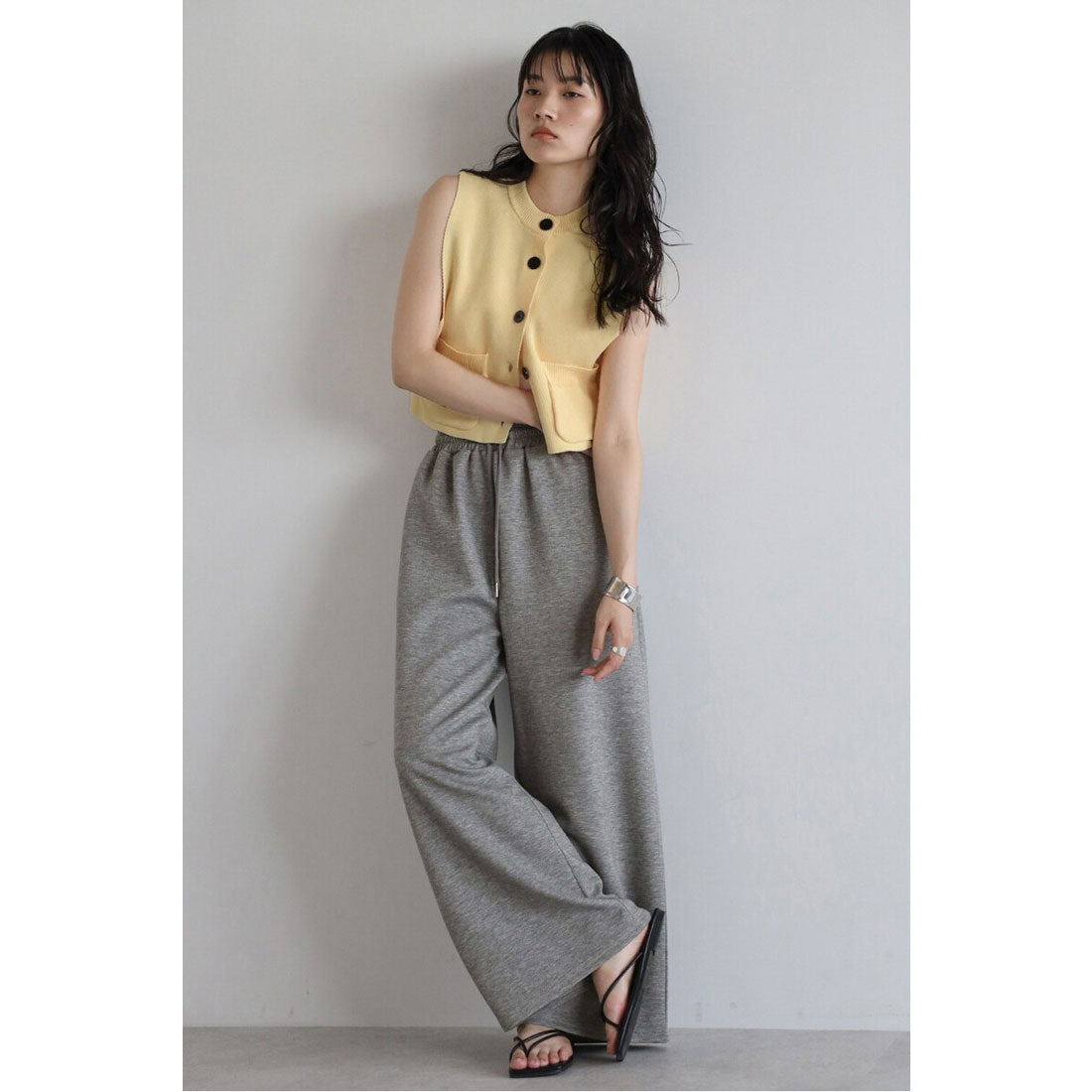 ボンジュールサガン BONJOUR SAGAN marshmallow sweat straight pants / マシュマロスウェットストレートパンツ （OFF-WHITE） OFF-WHITE