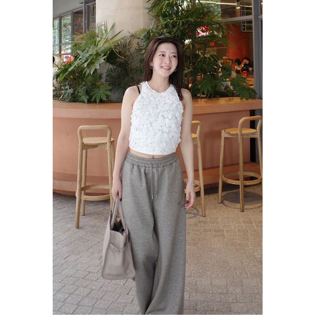 ボンジュールサガン BONJOUR SAGAN marshmallow sweat straight pants / マシュマロスウェットストレートパンツ （OFF-WHITE） OFF-WHITE
