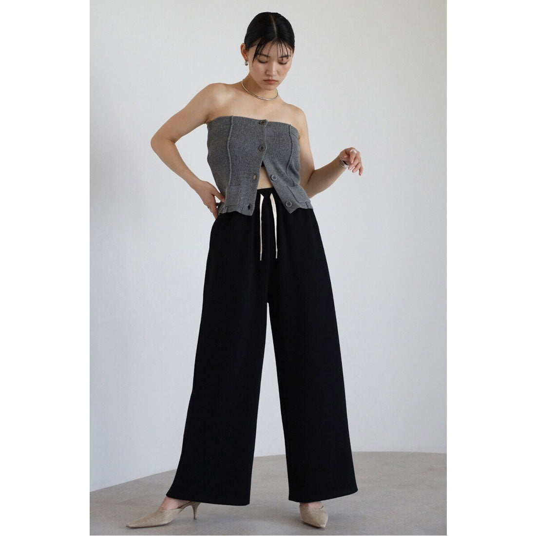 ボンジュールサガン BONJOUR SAGAN marshmallow sweat straight pants / マシュマロスウェットストレートパンツ （OFF-WHITE） OFF-WHITE