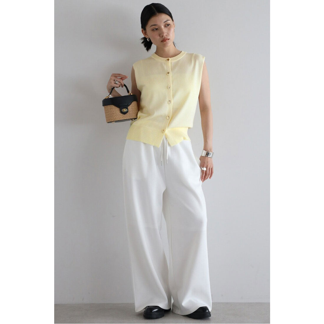 ボンジュールサガン BONJOUR SAGAN marshmallow sweat straight pants / マシュマロスウェットストレートパンツ （OFF-WHITE） OFF-WHITE