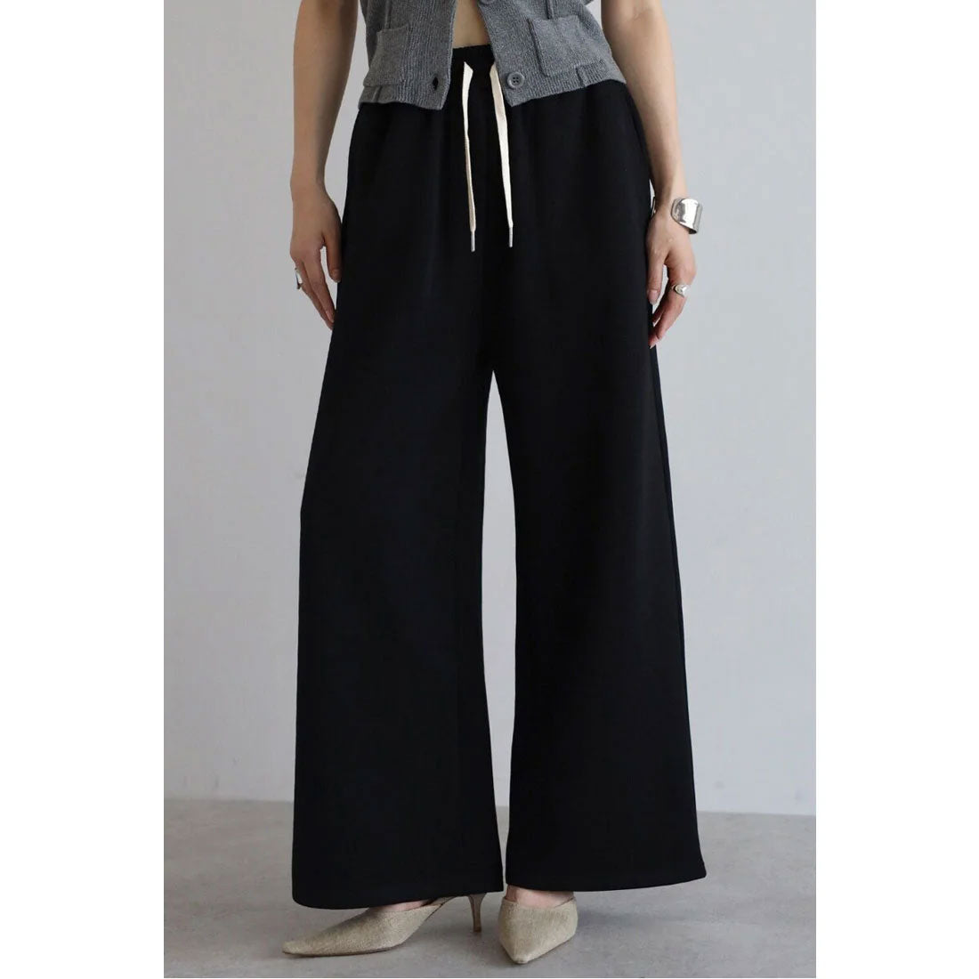 ボンジュールサガン BONJOUR SAGAN marshmallow sweat straight pants / マシュマロスウェットストレートパンツ （BLACK） BLACK