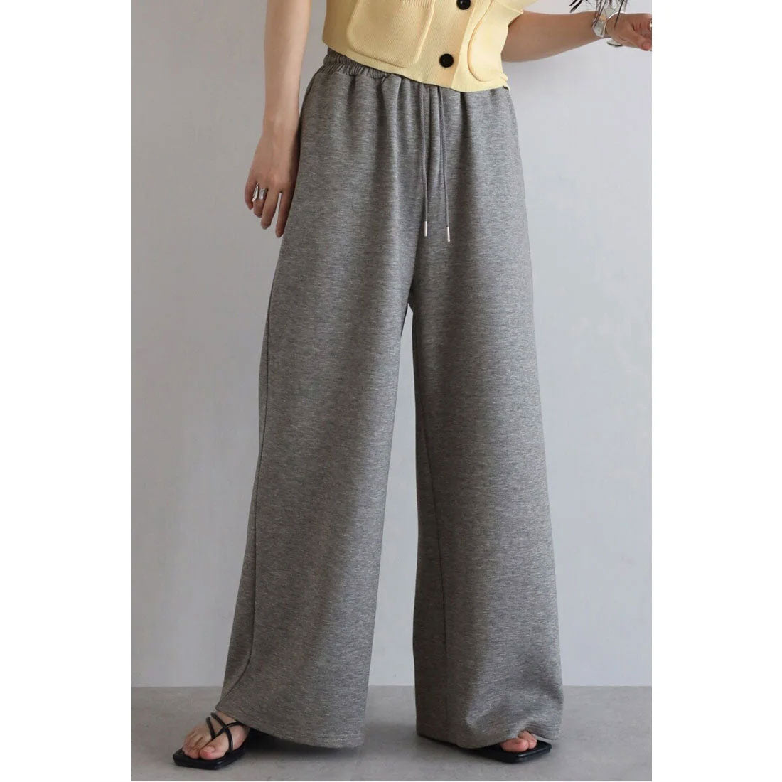 ボンジュールサガン BONJOUR SAGAN marshmallow sweat straight pants / マシュマロスウェットストレートパンツ （GRAY） GRAY