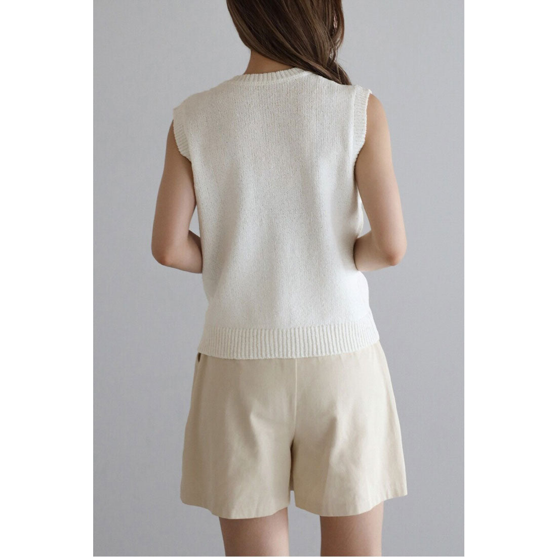 ボンジュールサガン BONJOUR SAGAN ポケットニットベスト （IVORY） IVORY