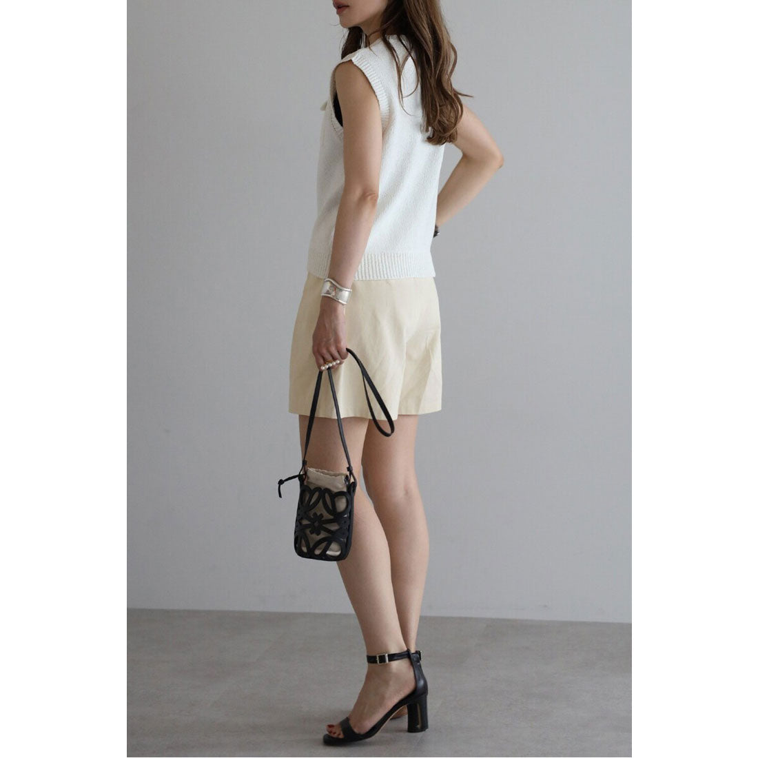 ボンジュールサガン BONJOUR SAGAN ポケットニットベスト （IVORY） IVORY