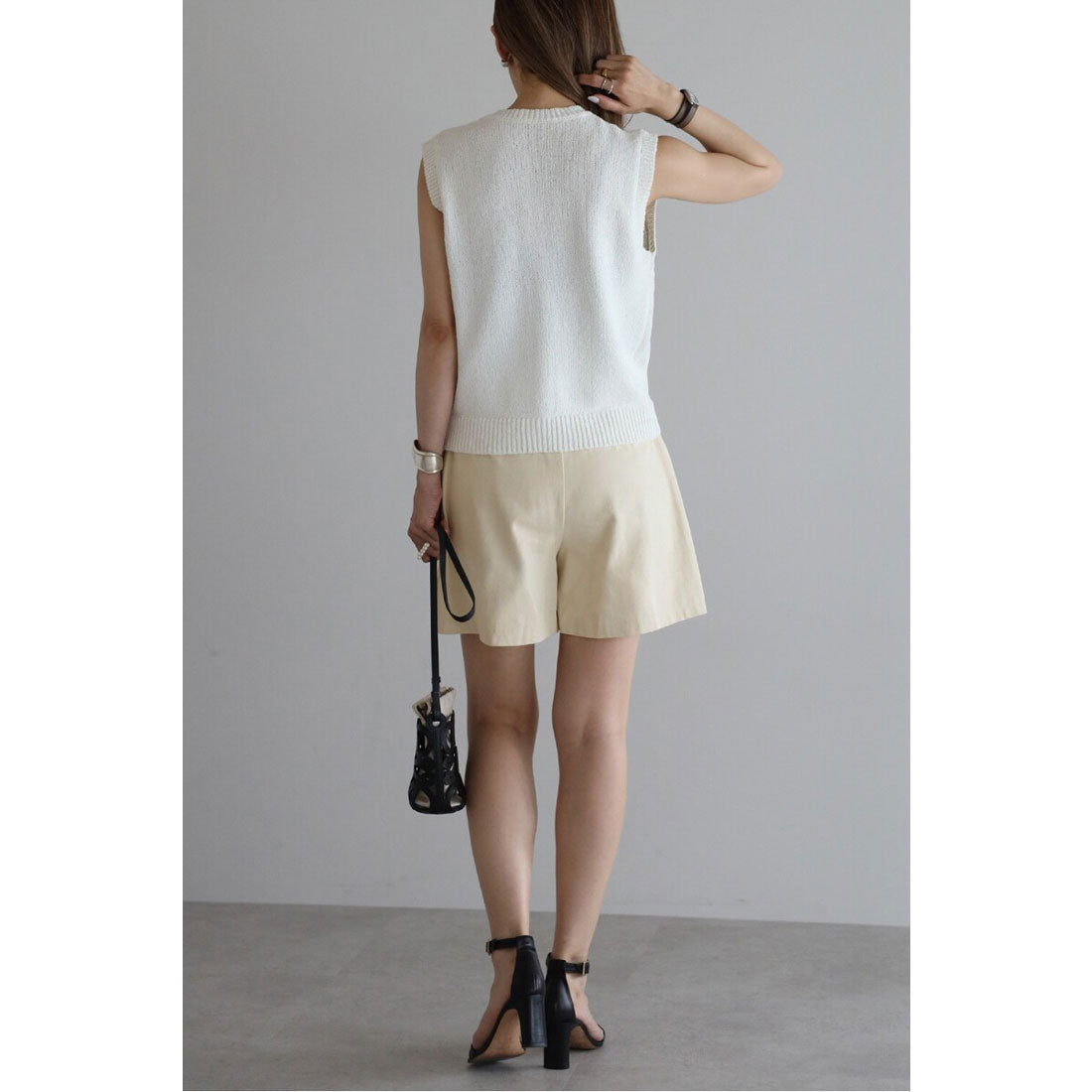 ボンジュールサガン BONJOUR SAGAN ポケットニットベスト （IVORY） IVORY
