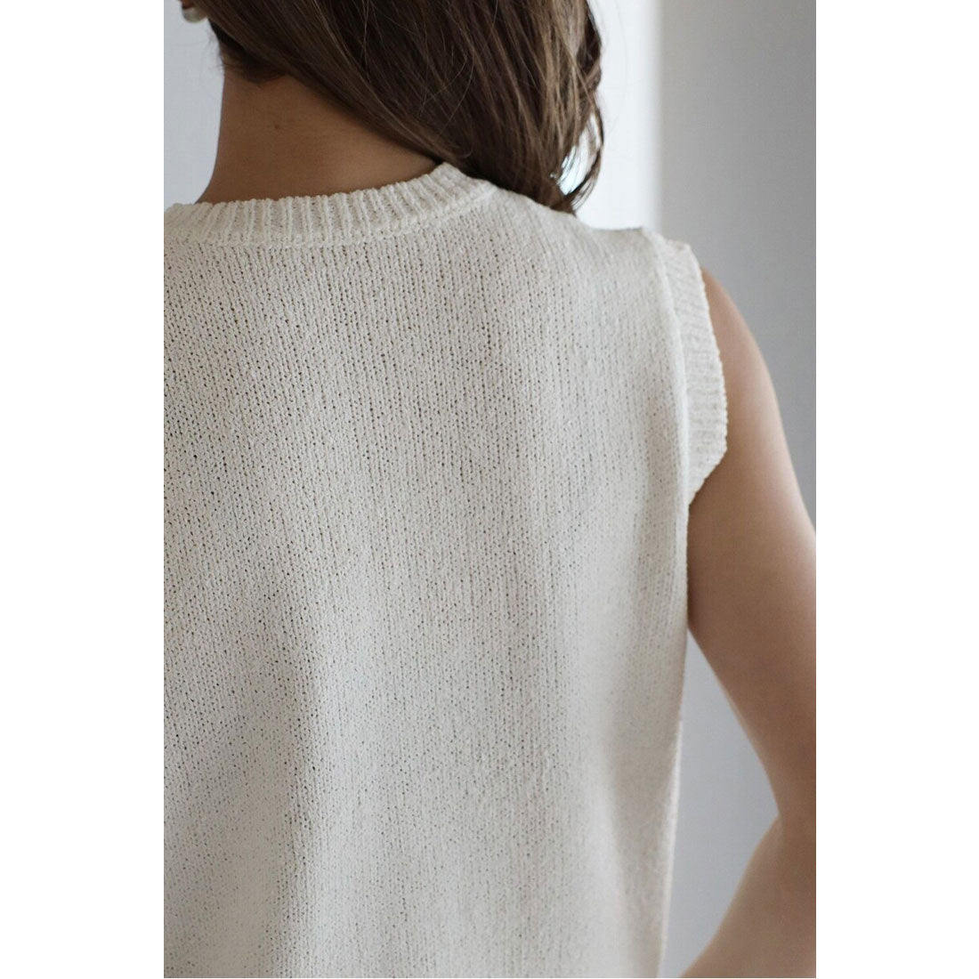 ボンジュールサガン BONJOUR SAGAN ポケットニットベスト （IVORY） IVORY