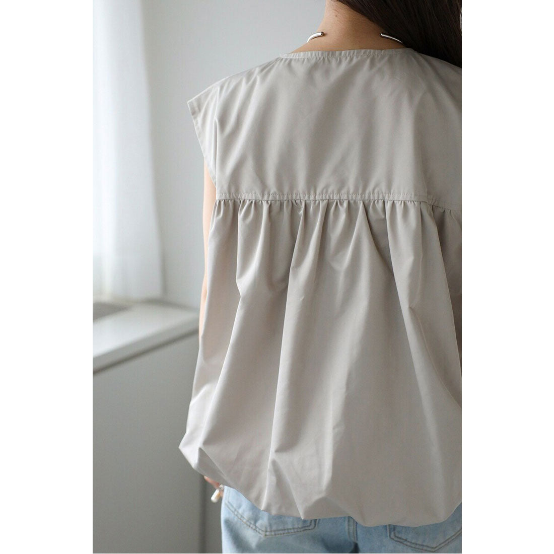 ボンジュールサガン BONJOUR SAGAN ナイロンタッチバルーンベスト （LIGHT-KHAKI） LIGHT-KHAKI