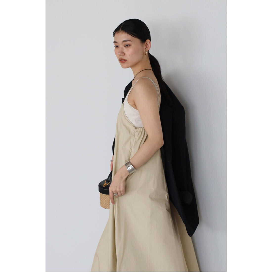 ボンジュールサガン BONJOUR SAGAN volume flare camisole one piece / ボリュームフレアキャミワンピース （OFF-WHITE） OFF-WHITE