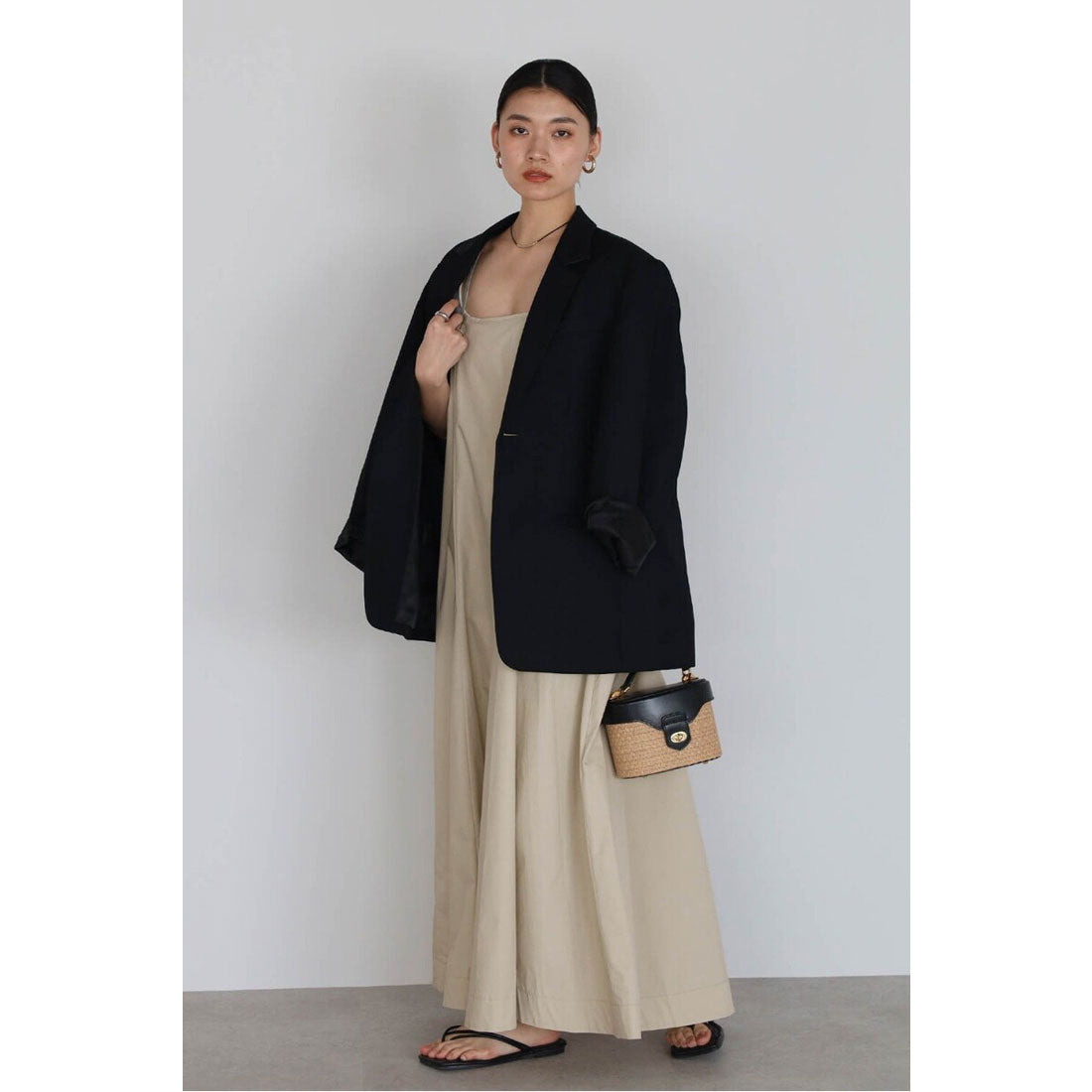 ボンジュールサガン BONJOUR SAGAN volume flare camisole one piece / ボリュームフレアキャミワンピース （OFF-WHITE） OFF-WHITE