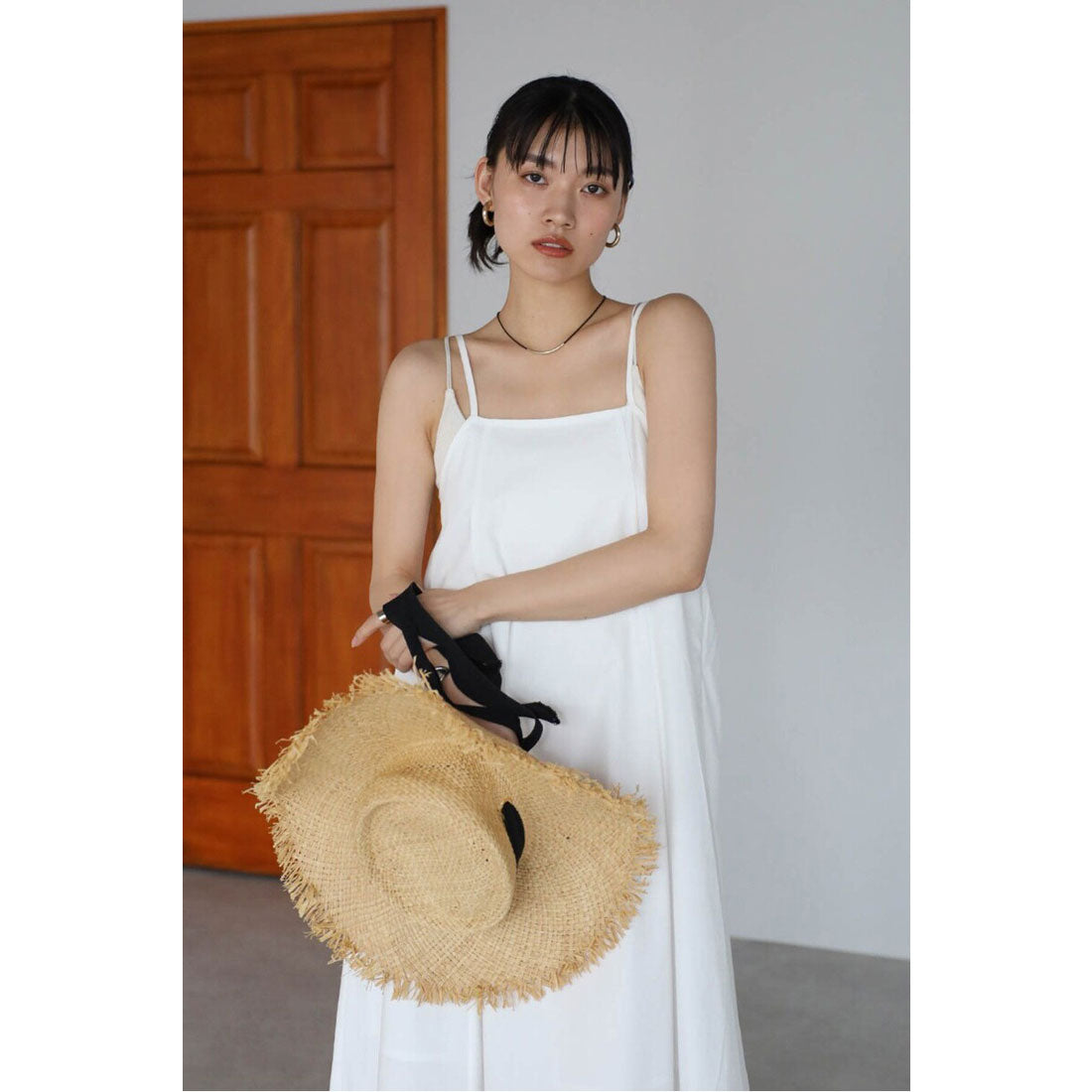 ボンジュールサガン BONJOUR SAGAN volume flare camisole one piece / ボリュームフレアキャミワンピース （OFF-WHITE） OFF-WHITE